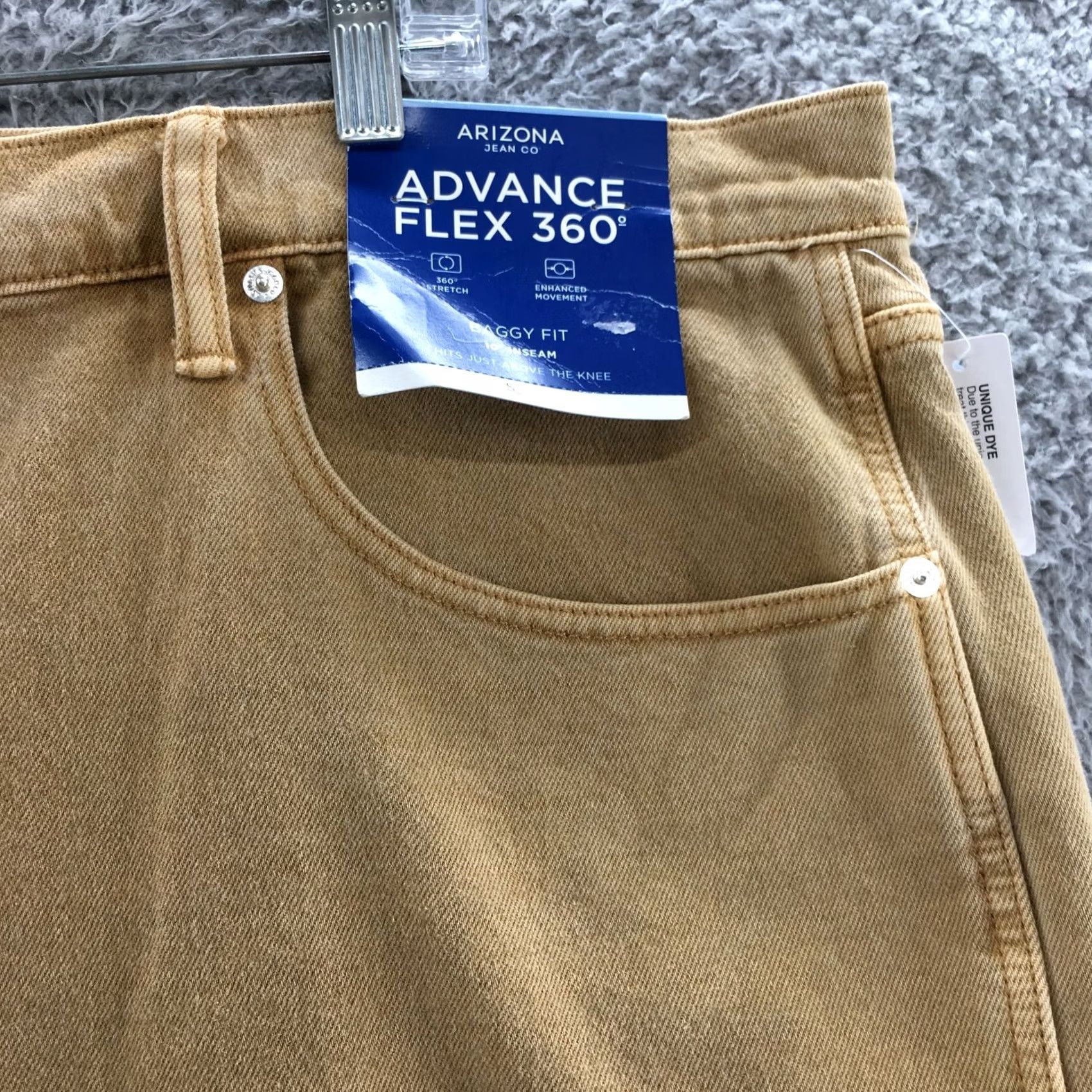 Vintage Arizona Jean Co Advance Flex 360 Shorts Mens 42 Brown Hi-Rise Bermuda 5-Pocket Regular 10in Inseam NEW Size US 42 / EU 58 - 5 Thumbnail