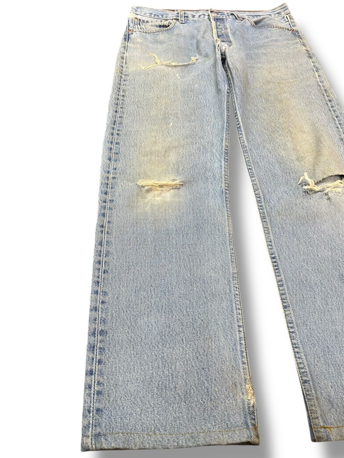Levi's Vintage Levi’s 501 Faded Distressed Denim Size US 33 - 3 Thumbnail