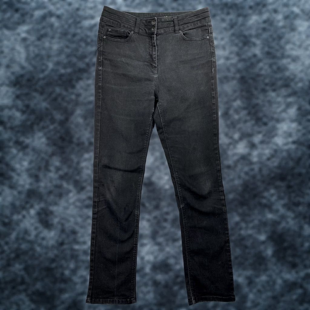Vintage Long Tall Sally Jeans Sz 10 Black High Rise Denim 5-Pocket Pockets 32in Inseam Straight Womens Size 32" / US 10 / IT 46 - 1 Thumbnail