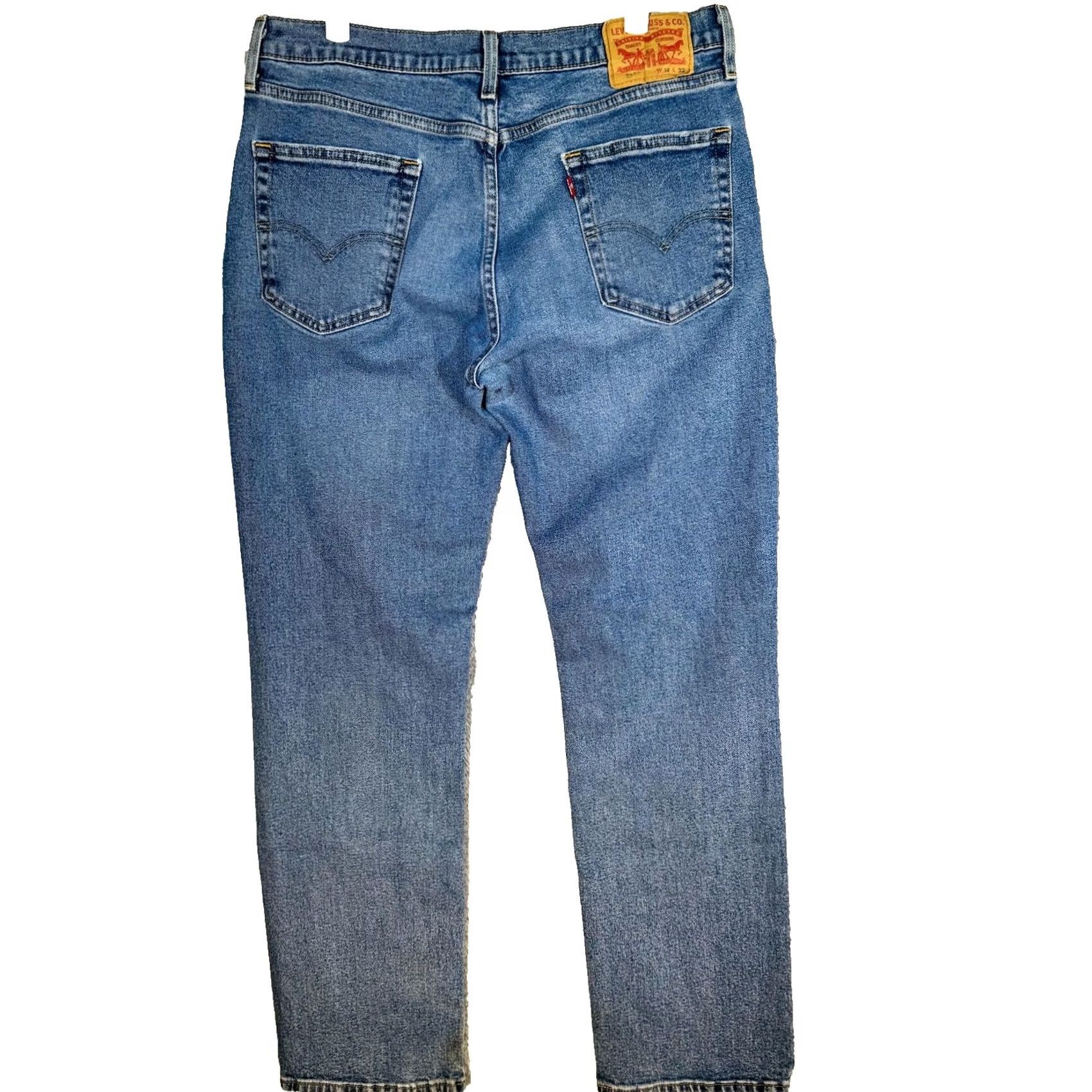 Levi's Levi's 501 Jeans Mens 34x32 Blue Medium Wash Straight Button Fly Stretch Denim Regular Fit Size US 34 / EU 50 - 7 Thumbnail