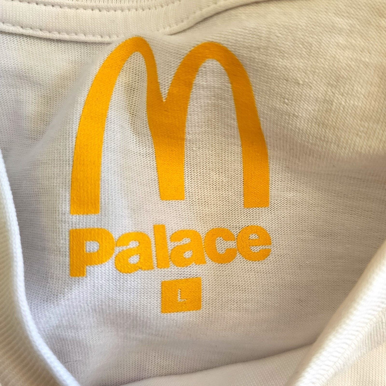 Palace X McDonald’s Logo Cotton T Shirt in White size Large - New Size US L / EU 52-54 / 3 - 2 Thumbnail