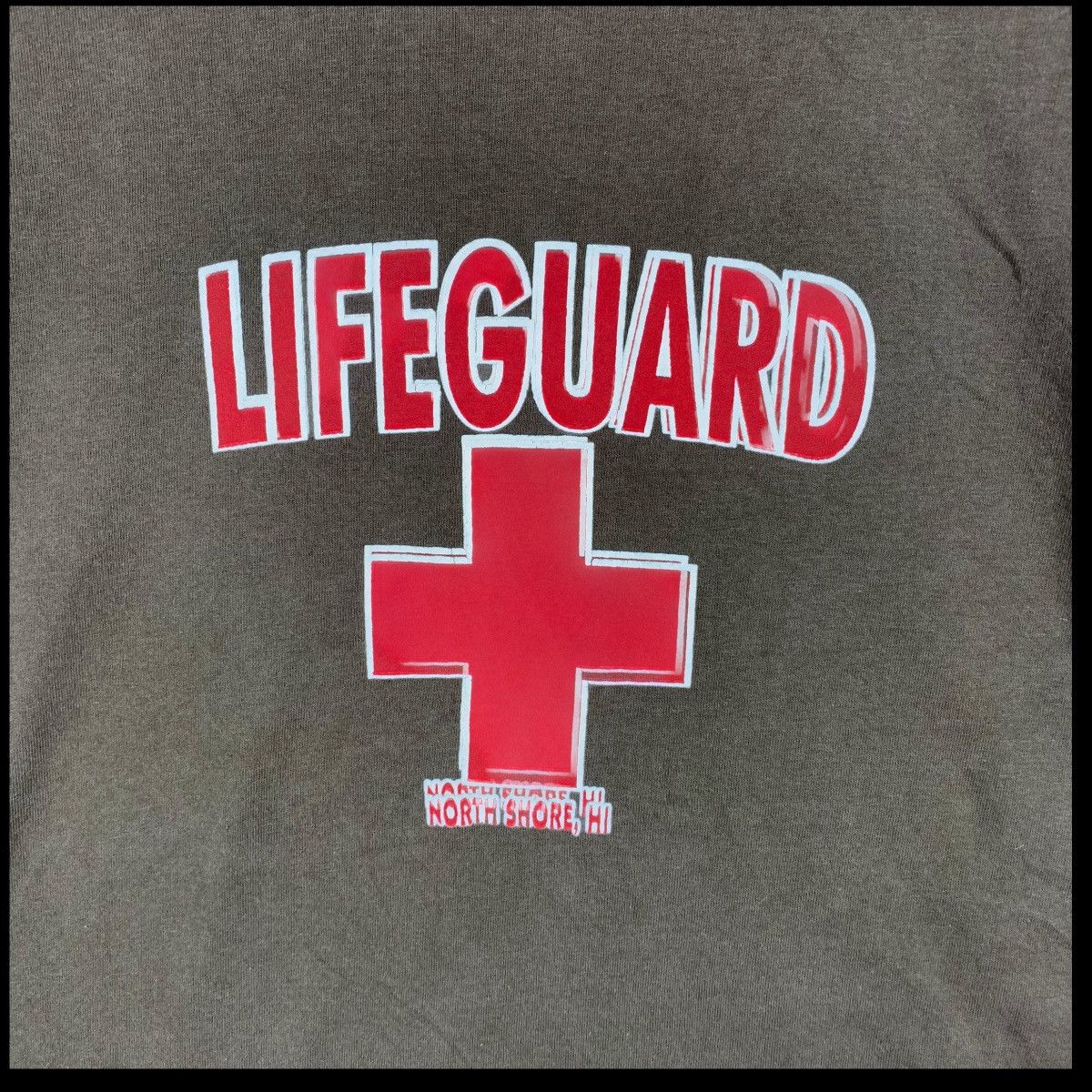Vintage Vintage LIFEGUARD NORTH SHORE Hawaii Hanes Tee Shirt Top Size US M / EU 48-50 / 2 - 3 Thumbnail