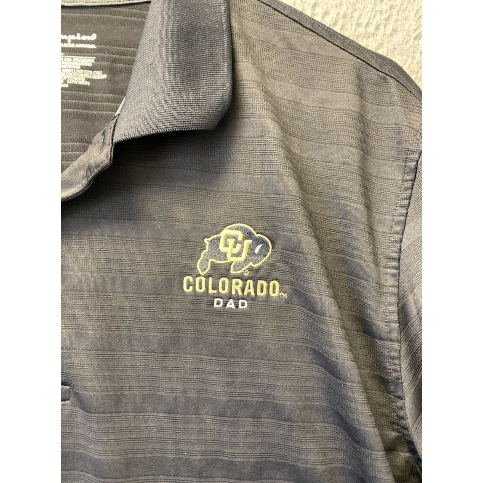 Champion Champion Black Golf Polo Shirt Size L Short Sleeve Colorado Buffaloes /124-5 Size US L / EU 52-54 / 3 - 4 Thumbnail