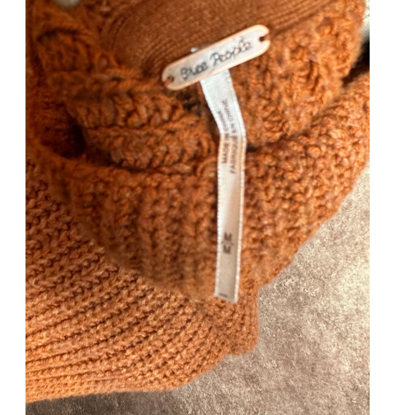 Free People Free People Eleven Chunky Knit Sweater - Rust - size M Size M / US 6-8 / IT 42-44 - 13 Thumbnail