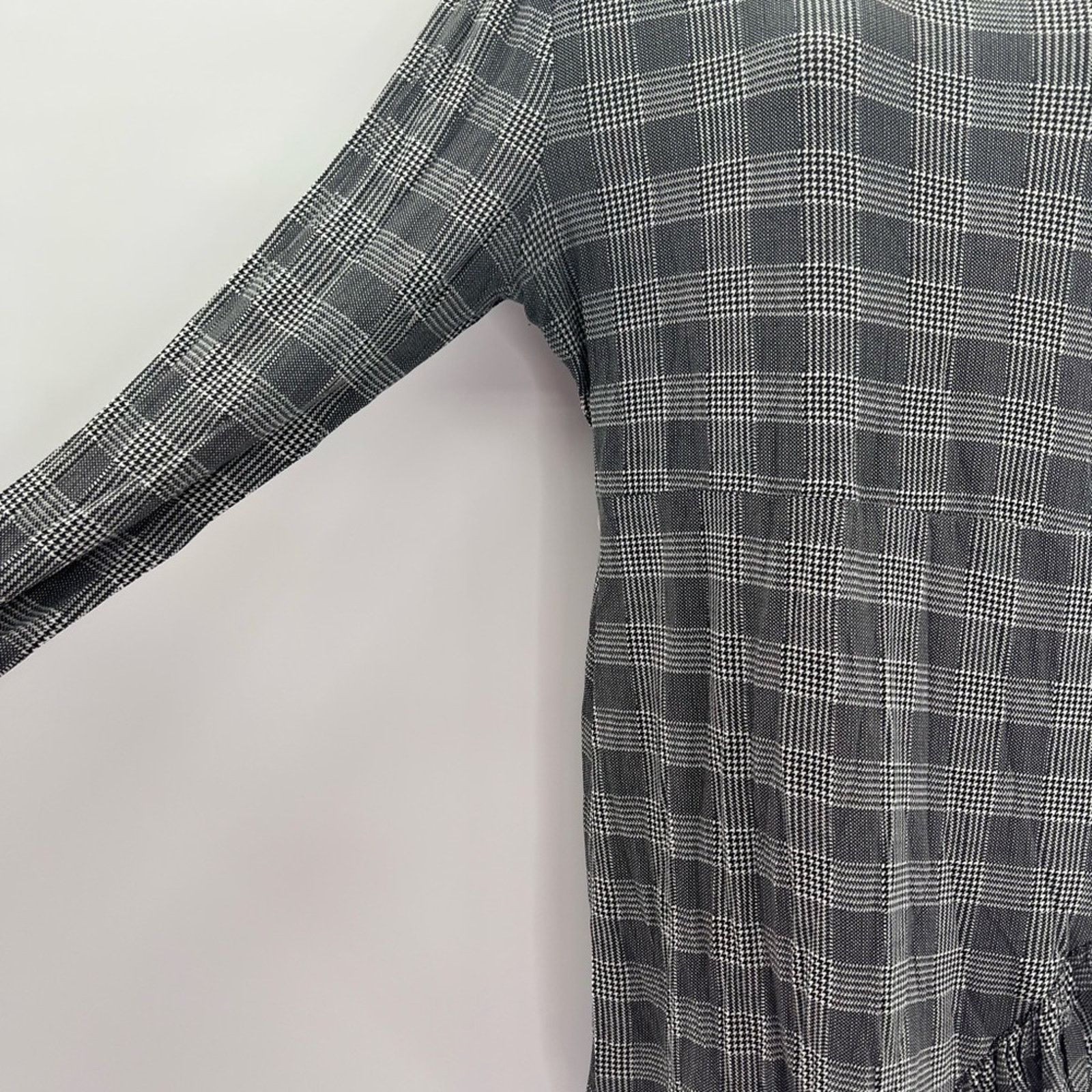Boohoo Boohoo Grey/Black Checkered Dress Size 12 Size XL / US 12-14 / IT 48-50 - 4 Thumbnail
