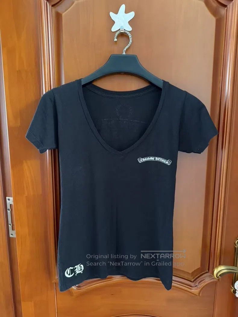 CHROME HEARTS Size M Black scroll red USA limited short sle