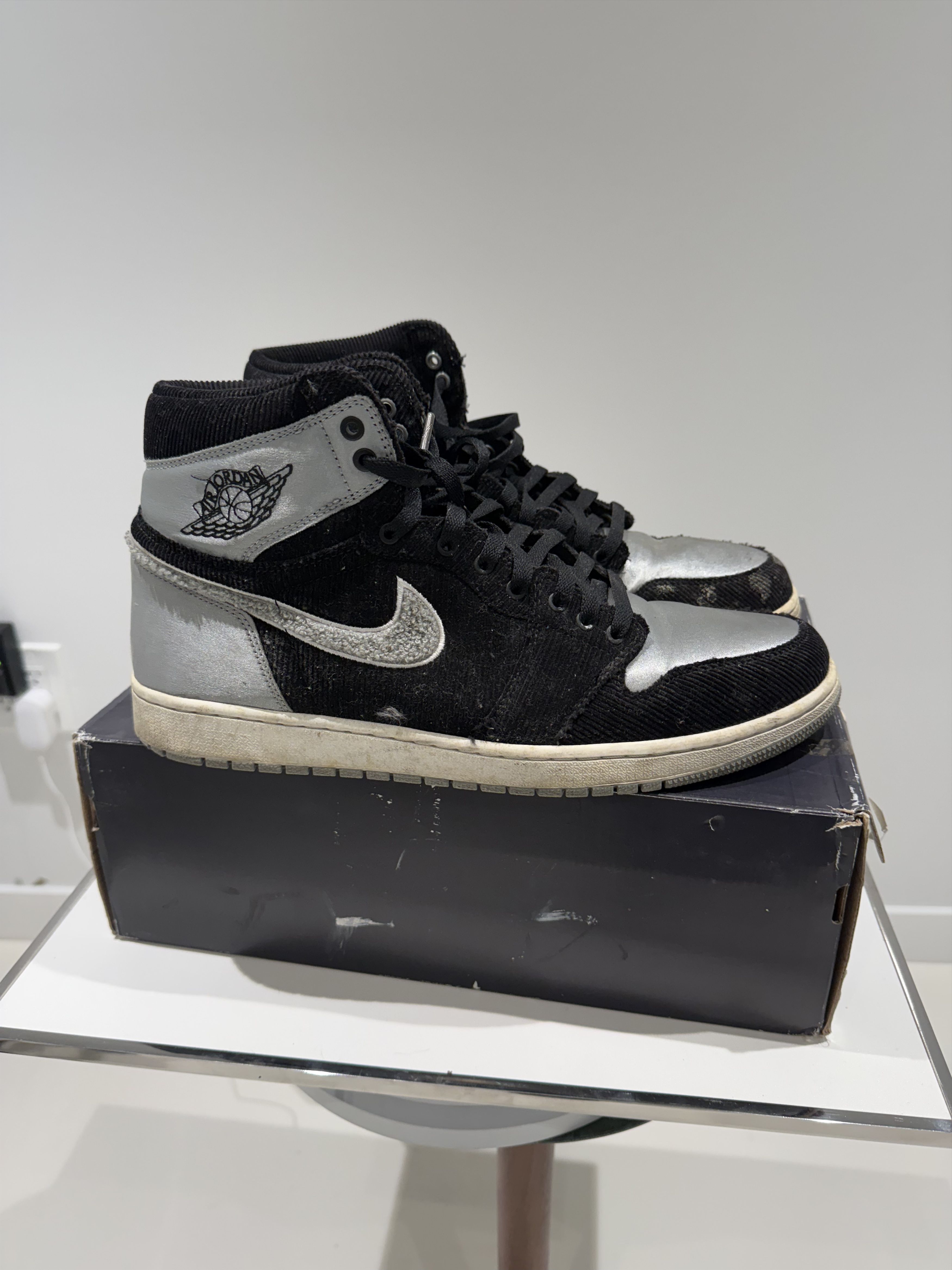Jordan Brand Aleali May x Air Jordan 1 Retro OG High Satin Shadow Size US 14 / EU 47 - 2 Thumbnail