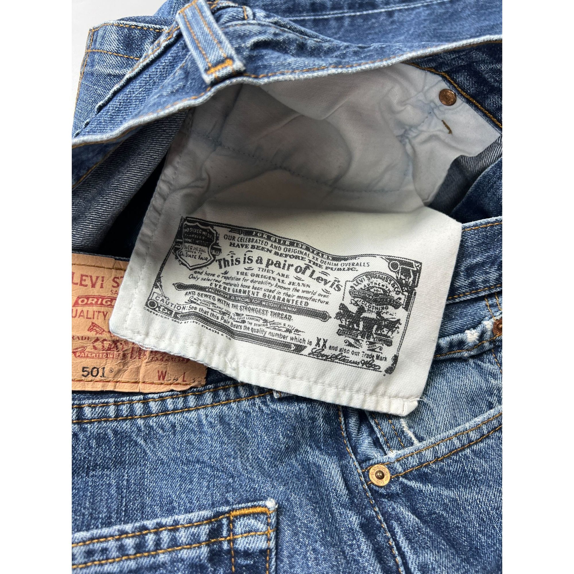Levi's Levi’s 501 Distressed Denim Jeans Pants (Y0926) Size US 34 / EU 50 - 8 Thumbnail