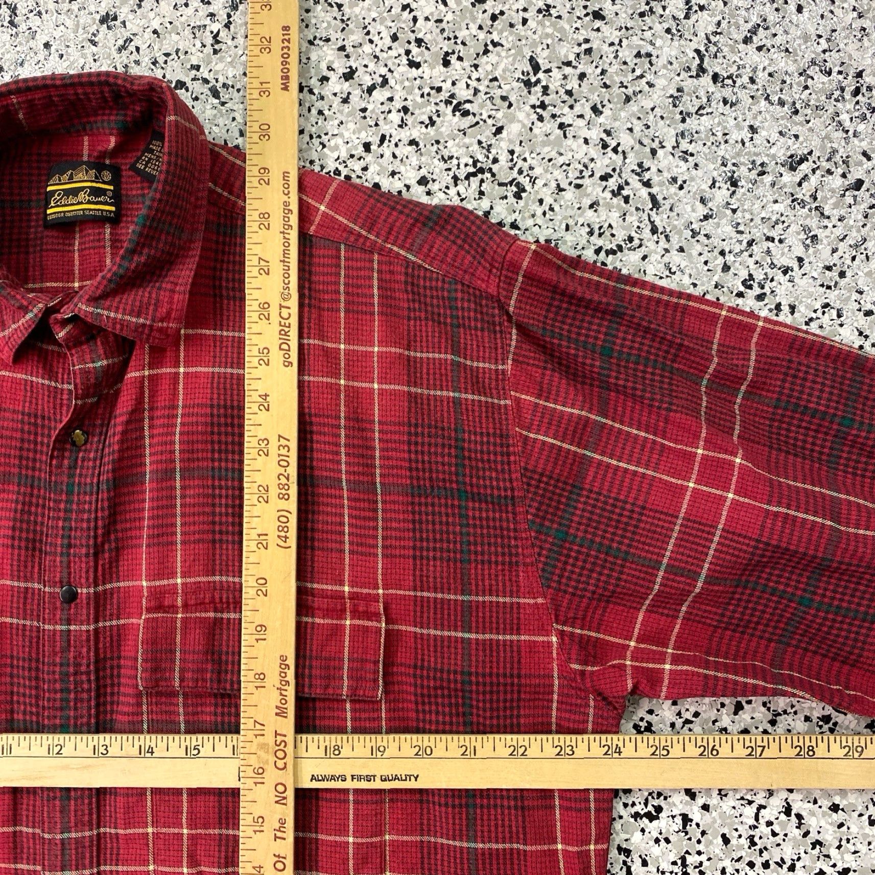 Eddie Bauer VINTAGE Eddie Bauer Plaid Herringbone Shirt Snap Buttons 90s Mens L Size US L / EU 52-54 / 3 - 4 Thumbnail