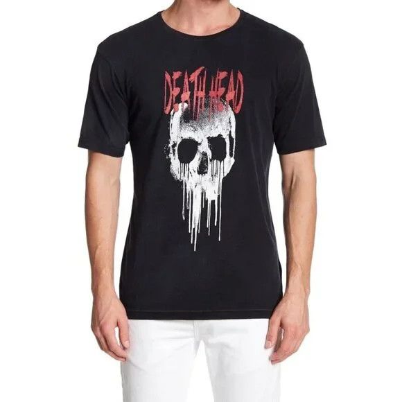 The Kooples The Kooples "Death Head" Black Printed Tee Size US S / EU 44-46 / 1 - 1 Thumbnail