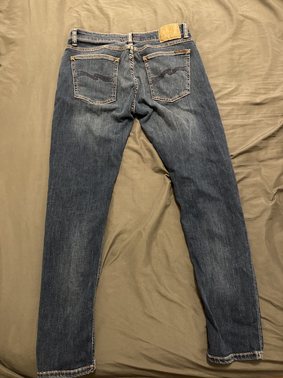 Nudie Jeans Skinny Lin dark blue navy jeans Size US 31 - 6 Thumbnail