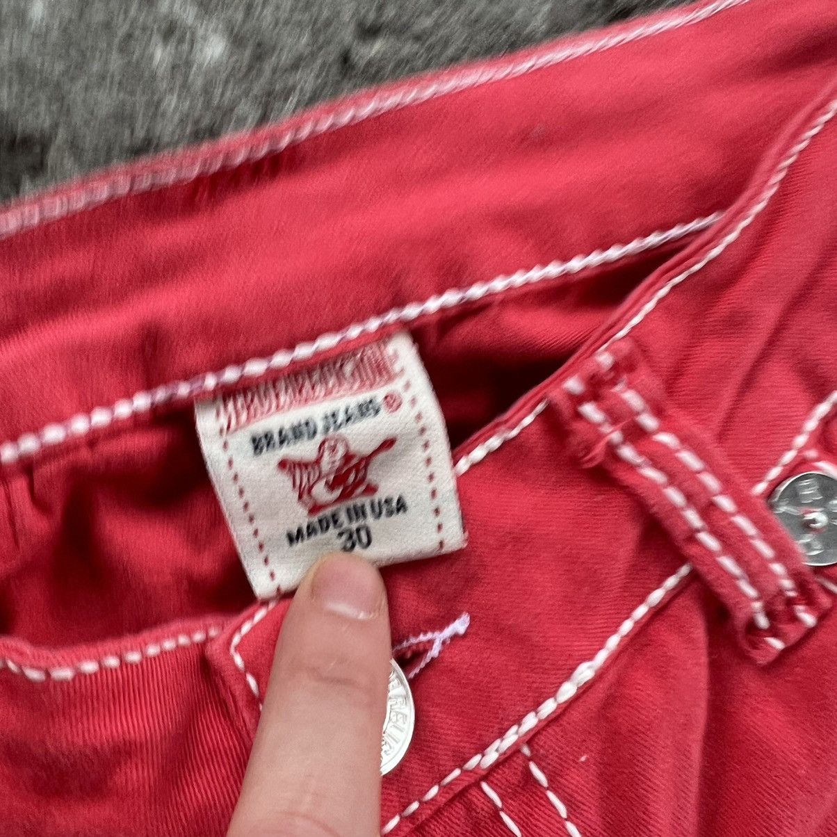 True Religion × Vintage Vintage 90s Flared Pink True Religion Jeans Size 30" / US 8 / IT 44 - 3 Thumbnail