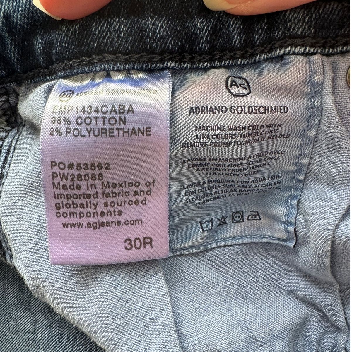 AG Adriano Goldschmied AG Adriano Medium Wash Whiskered Prima Cigarette Leg Jean 30 Size 30" / US 8 / IT 44 - 9 Thumbnail