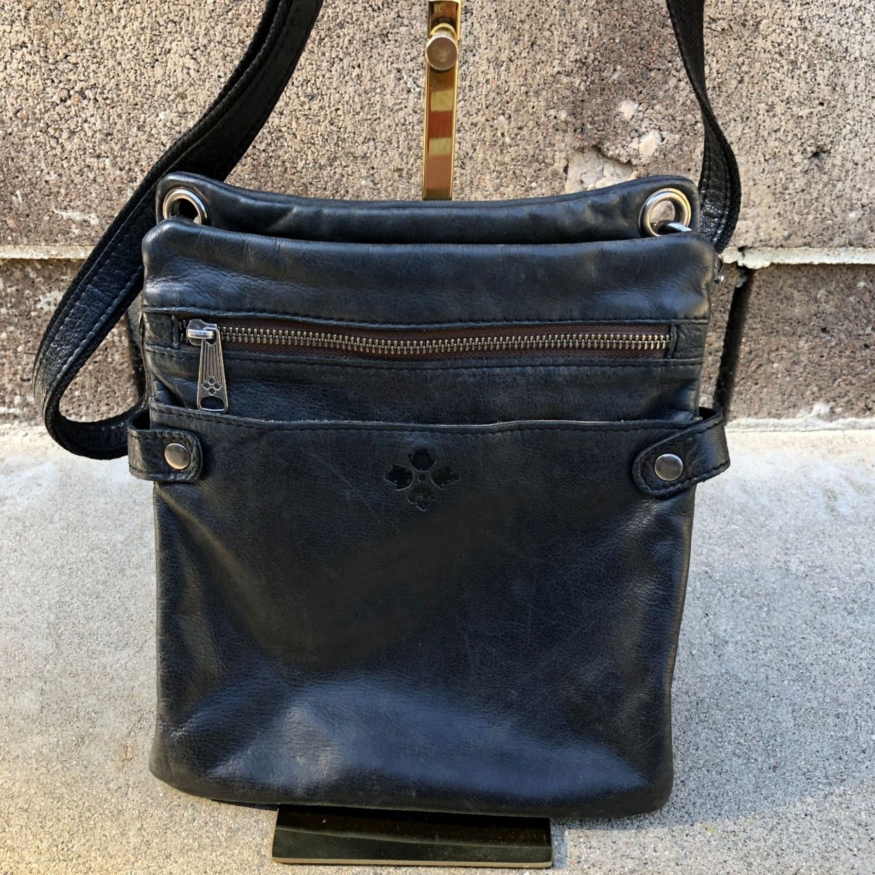 Patricia Nash PATRICIA NASH Crossbody Purse Bag Black Leather Square Women's Small 10.5" W x 9" H Strap Crossbody Designer Size ONE SIZE - 4 Thumbnail