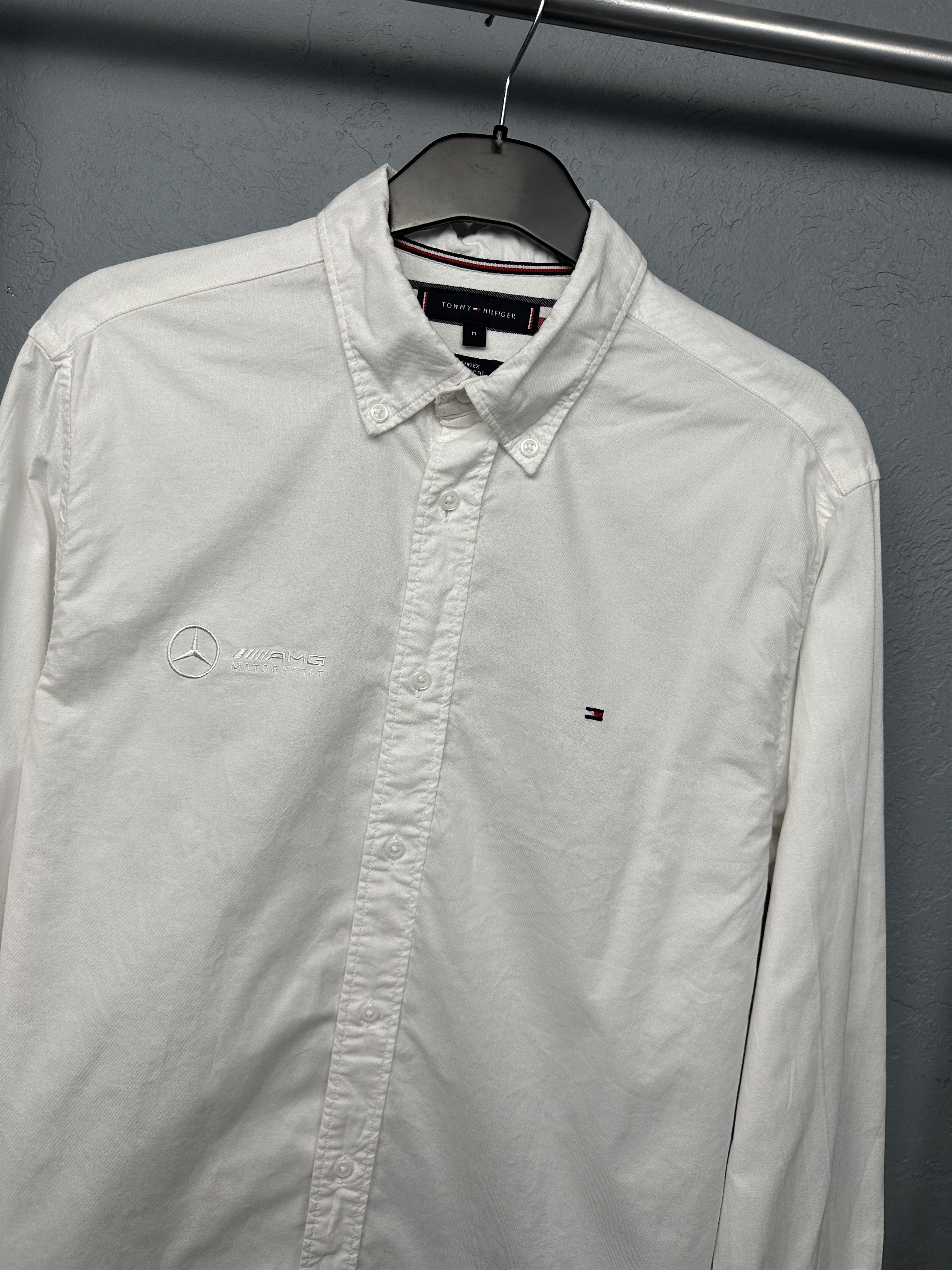 Mercedes-Benz Mercedes Benz Tommy Hilfiger Mens White Shirt Size US M / EU 48-50 / 2 - 2 Thumbnail
