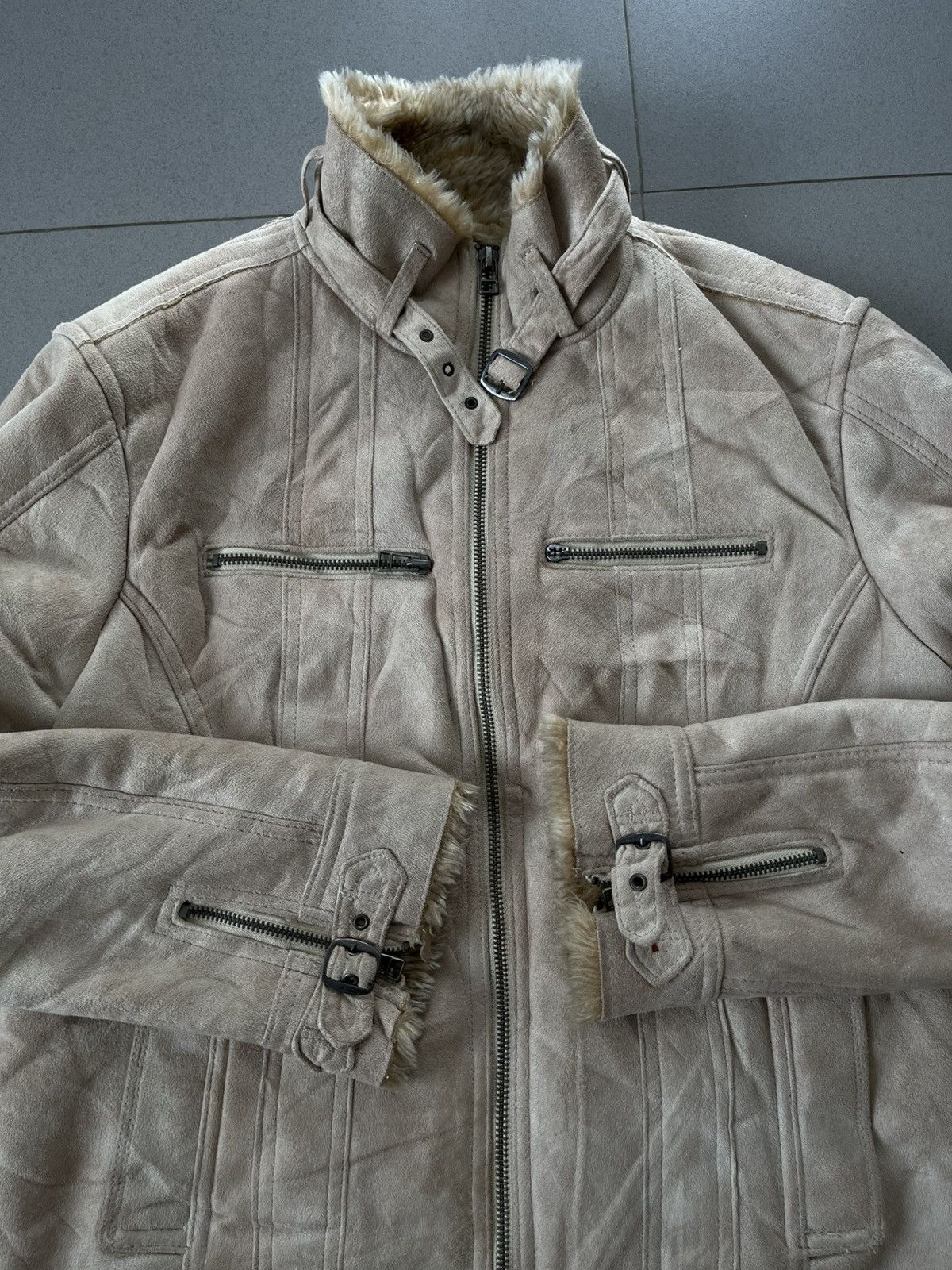 14th Addiction MALE & JAPANESE FUR BONDAGE BIKERS JACKET GOTHIC PUNK STYLE Size US M / EU 48-50 / 2 - 7 Thumbnail