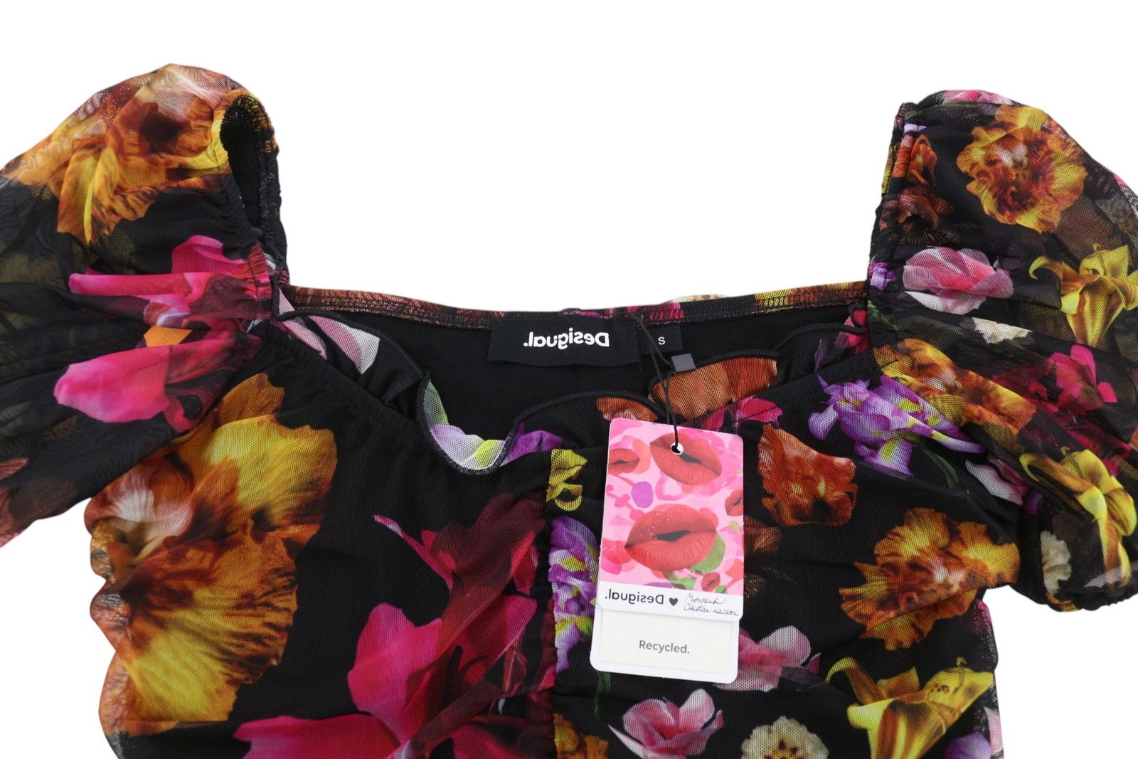 Desigual SALA LACROIX S Black Floral Dress 89025 Size S / US 4 / IT 40 - 6 Thumbnail