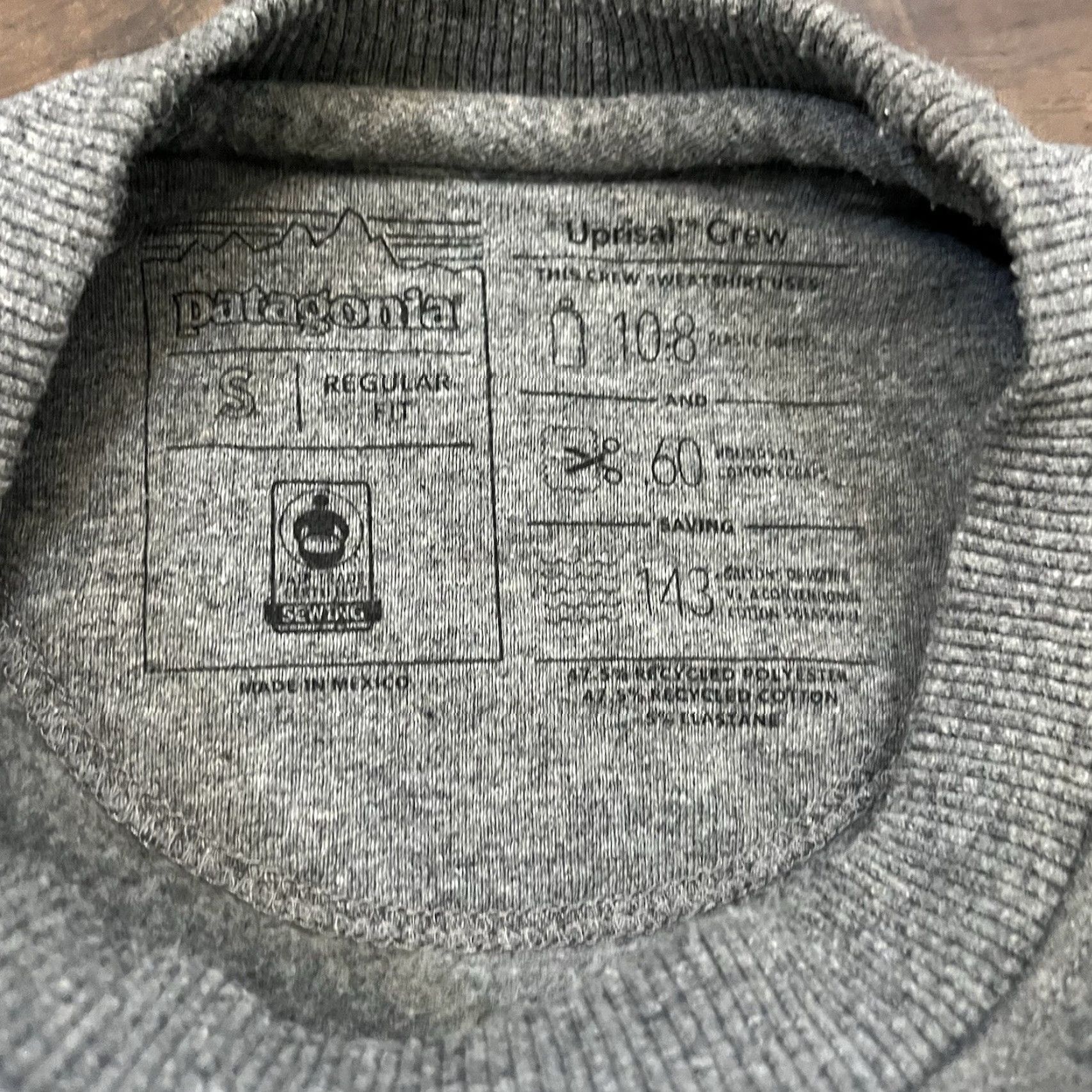 Patagonia Patagonia Sweatshirt Pullover Crew Gray Mens Small Regular Fit Size US S / EU 44-46 / 1 - 4 Thumbnail