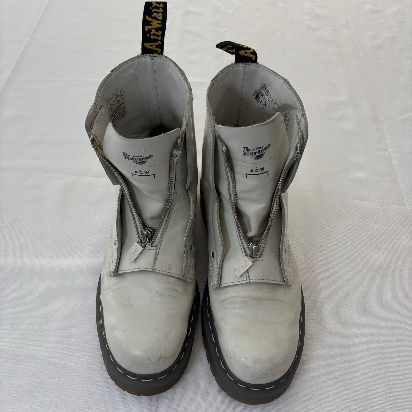 Dr. Martens 1460 Bex A-Cold-Wall Leather Boots Cream - 42 A-COLD-WALL* × Dr. Martens Dr. Martens A Cold Wall 1460 Bex  main image 2