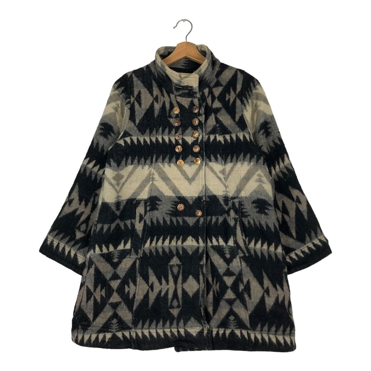 Japanese Brand 🔥VINTAGE WOOL BUTTON JACKET ANISHA JAPAN NAVAJO NATIVE Size US M / EU 48-50 / 2 - 1 Thumbnail