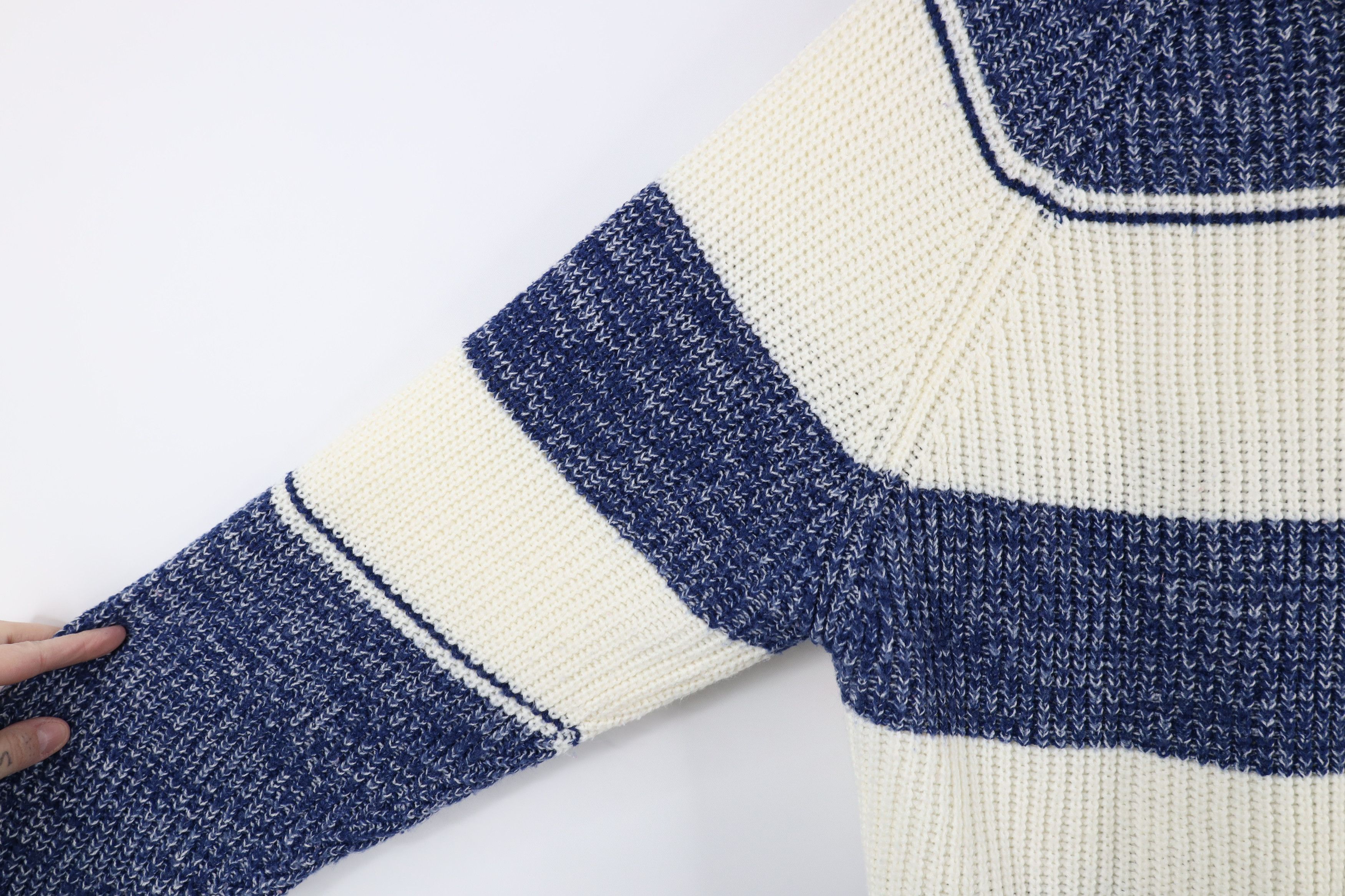 Vintage Vintage 90s Streetwear Block Chunky Ribbed Knit Sweater Size L / US 10 / IT 46 - 5 Thumbnail