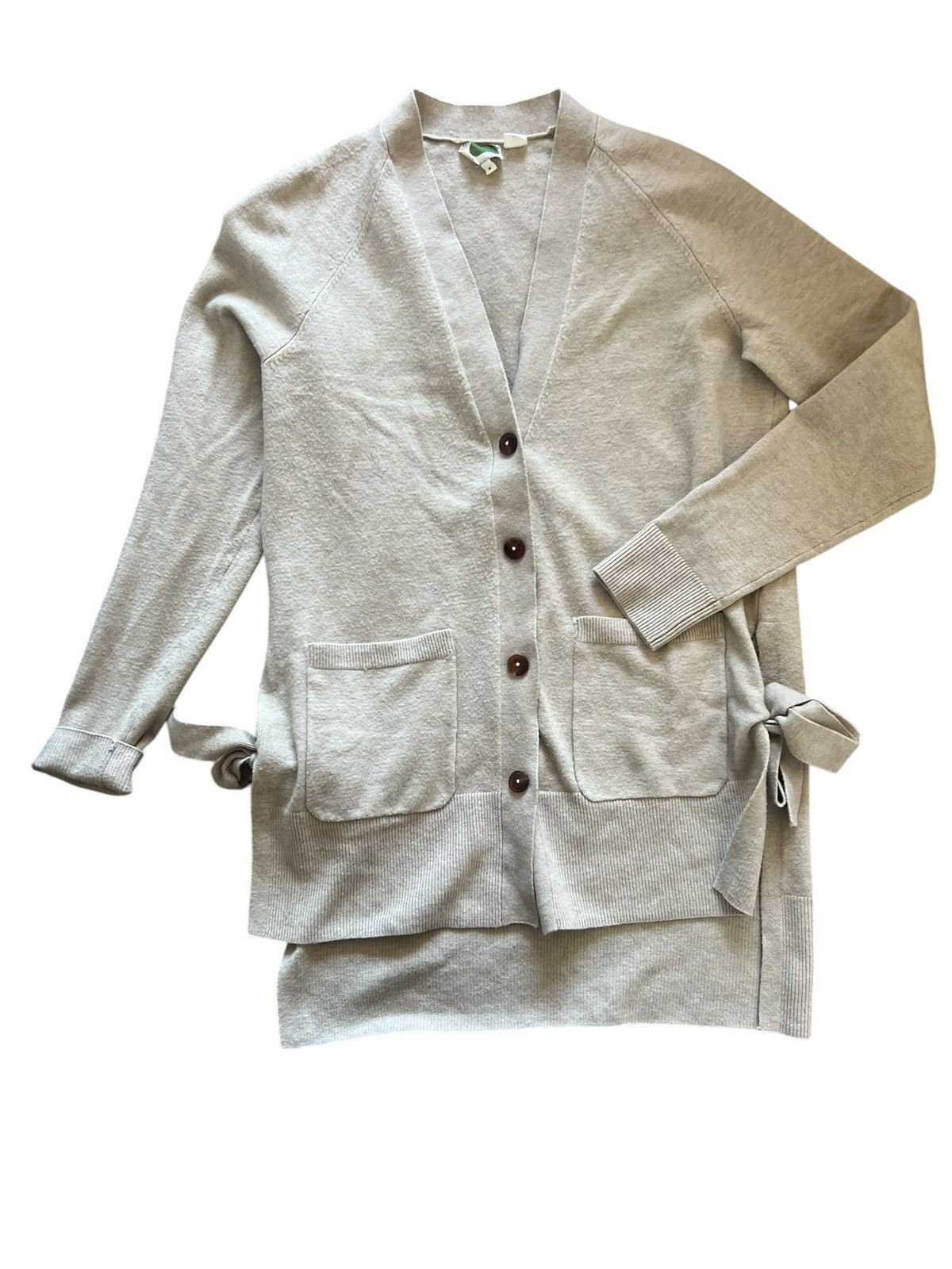 Anthropologie Anthropologie Beige Side Tide Sweater Cardigan | Medium Size M / US 6-8 / IT 42-44 - 1 Thumbnail