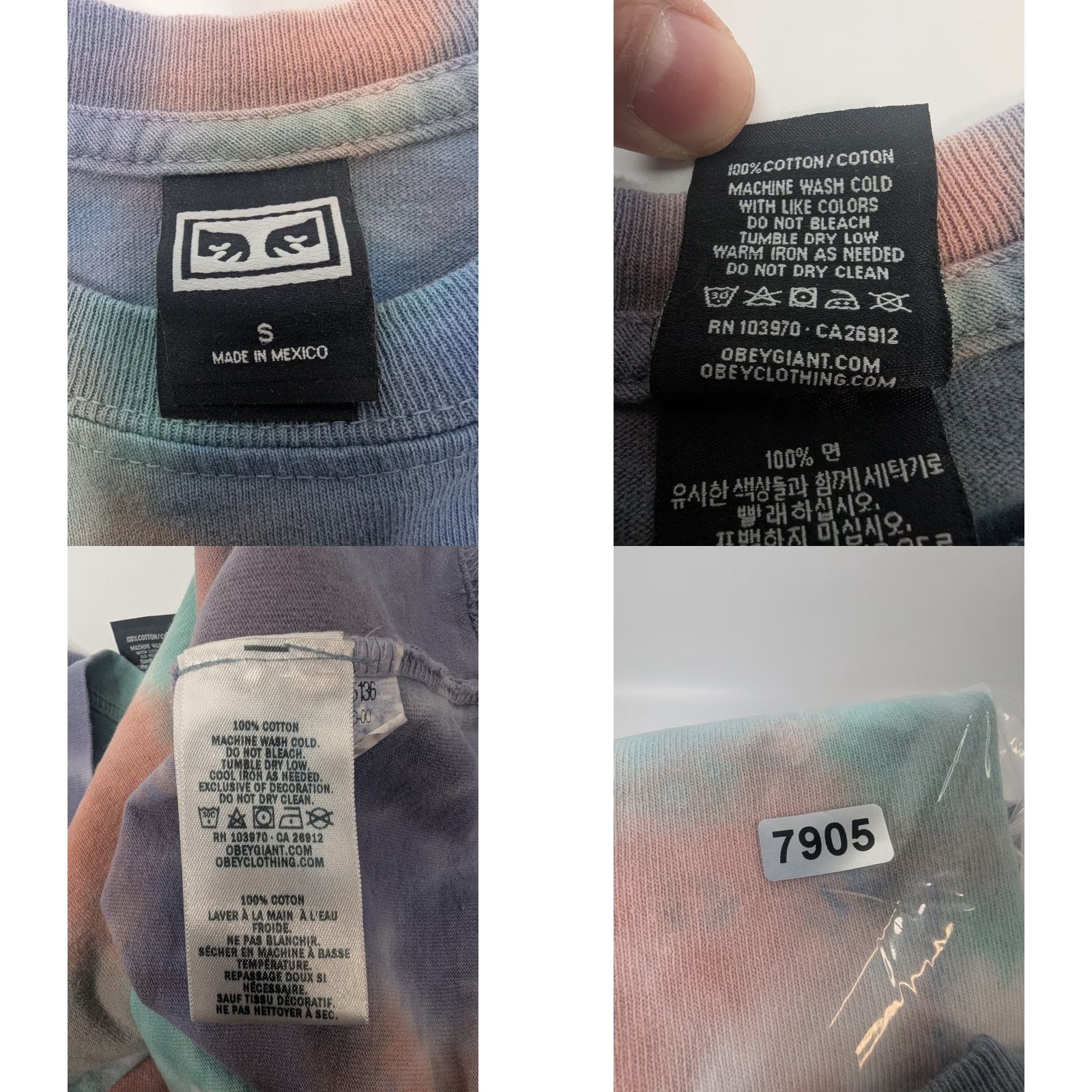Obey OBEY Tie Dye Long Sleeve T-Shirt Logo Skate Pastel Double Sided Size S Men Casual Printer Multicolor Graphic Print Crew Neck V2K Size US S / EU 44-46 / 1 - 8 Thumbnail