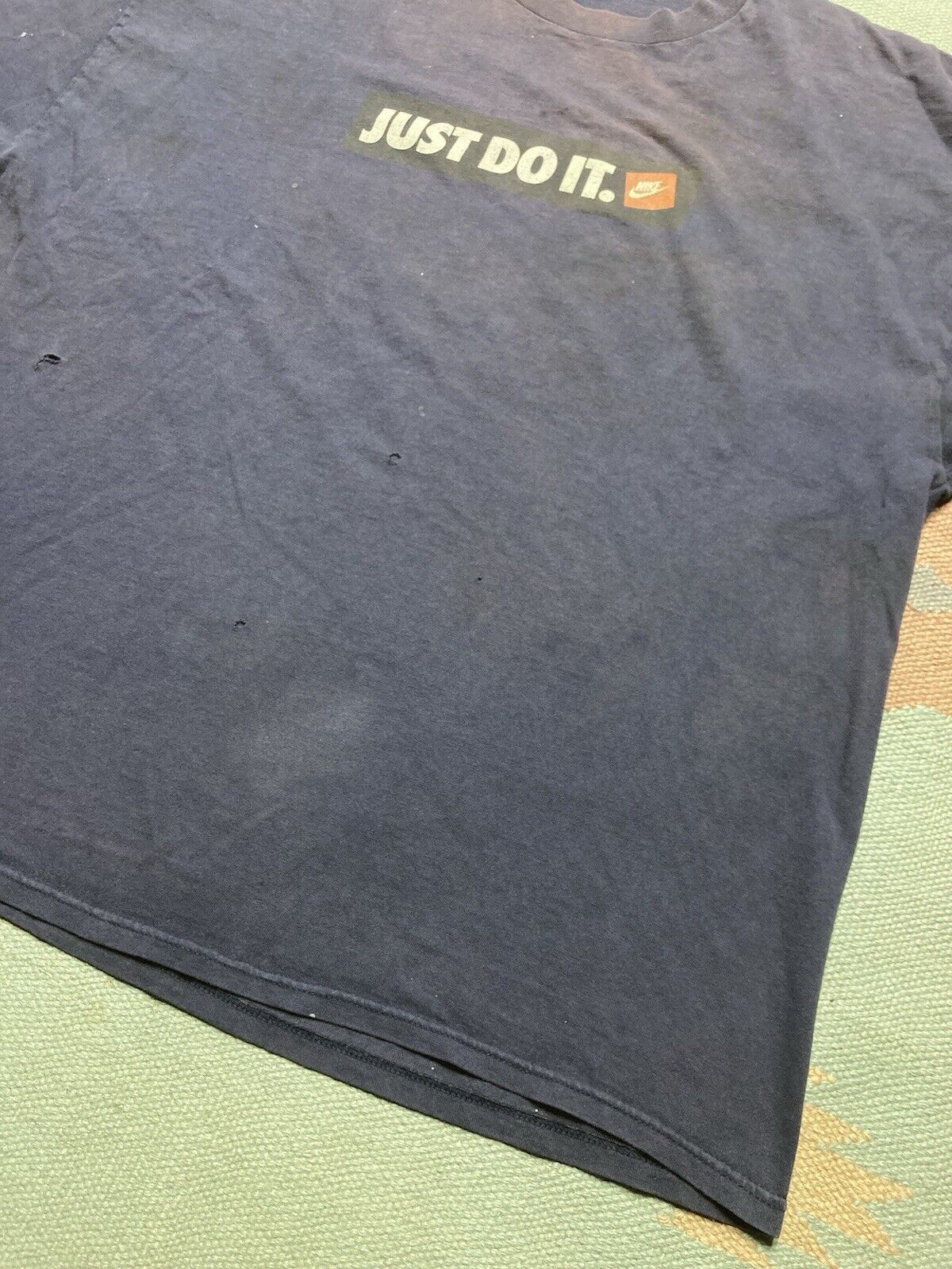 Nike × Vintage Nike t shirt just do it swoosh check distressed faded XXL Size US XXL / EU 58 / 5 - 4 Thumbnail