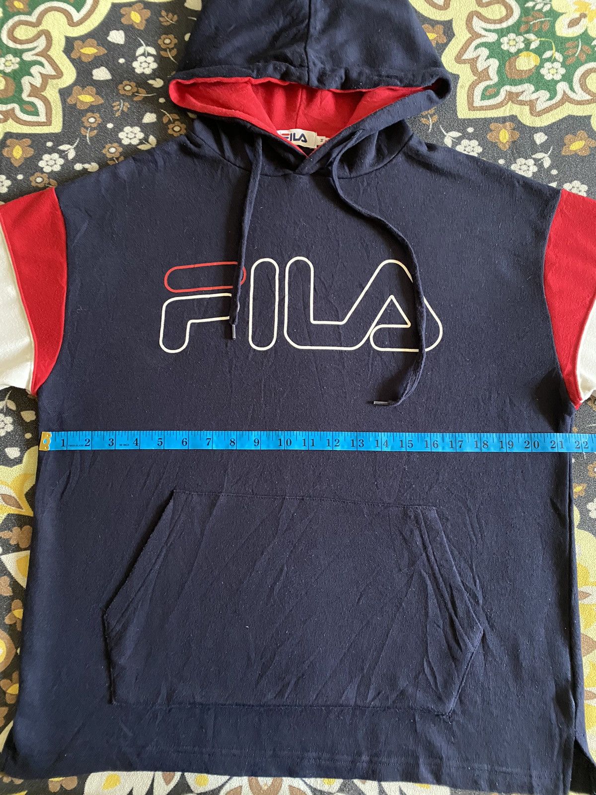 Fila Fila Big Logo Spellout Striped Two Tone Color Hoodie Size US L / EU 52-54 / 3 - 12 Thumbnail