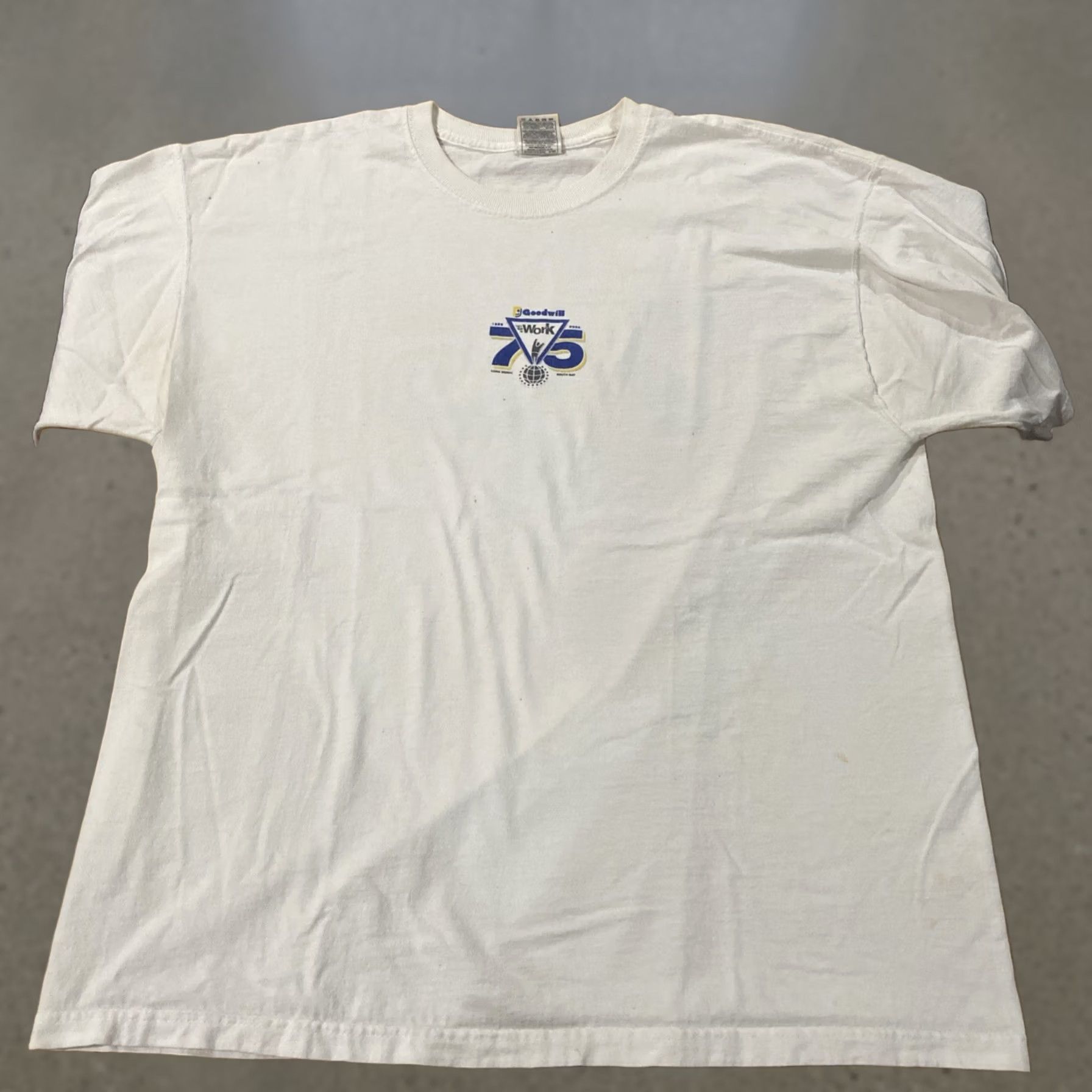 Port & Company Goodwill 75th Anniversary Port & Company T-Shirt Graphic Print White XL Men Crew Neck Short Sleeve Size US XL / EU 56 / 4 - 1 Thumbnail