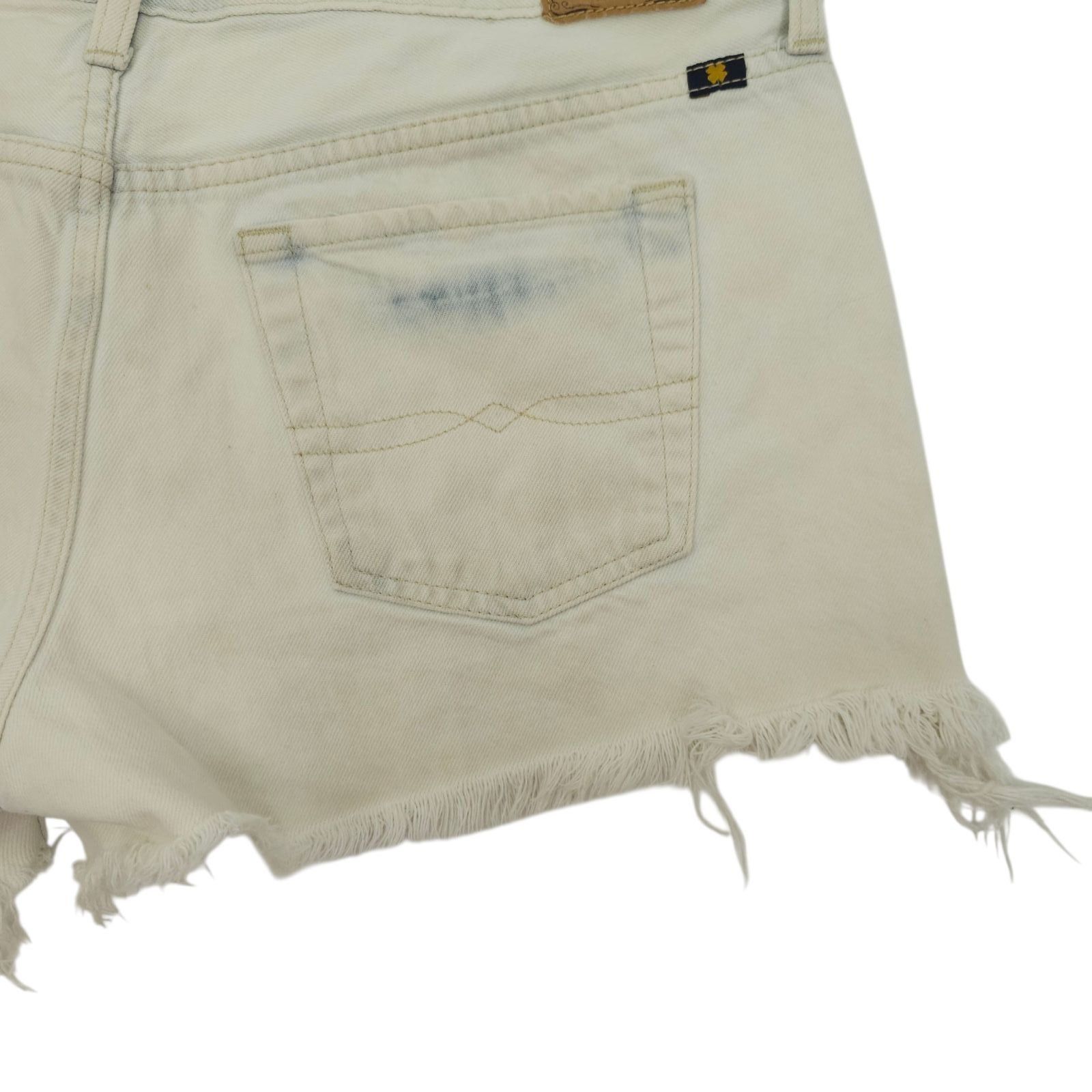 Lucky Brand Lucky Brand The Cut Off Denim Shorts 10/30 Boho White Acid W Size 32" / US 10 / IT 46 - 18 Thumbnail