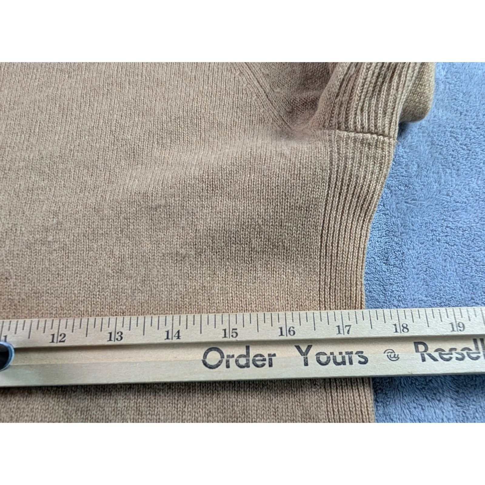 Vintage Halogen Sweater Shirt Beige 100% Cashmere Crew Neck Long Sleeve M Womens Vintage No Size M / US 6-8 / IT 42-44 - 5 Thumbnail