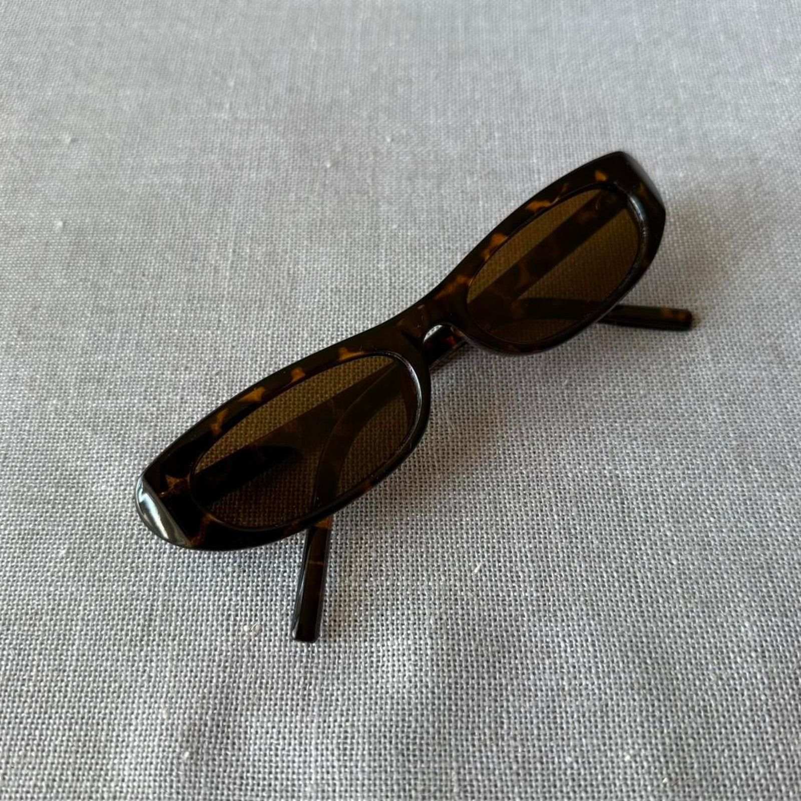 Other Skinny thin tortoise frame sunglasses WMNS Size ONE SIZE - 4 Thumbnail