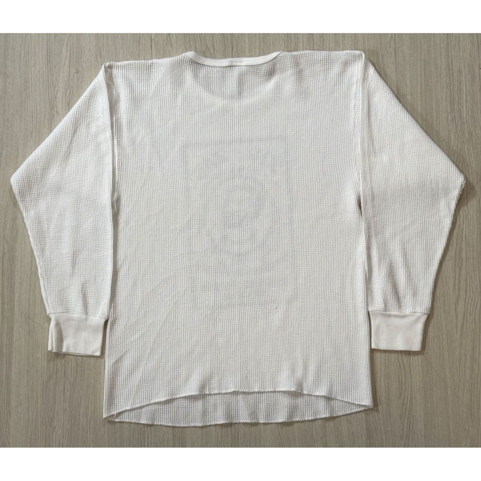 Vintage VINTAGE Zig Zag Rolling Papers Thermal Longsleeve Shirt Small Cheech Chong Mens 1970s USA 70s Hipster Art College Logo Knit Cotton White Heat Size US S / EU 44-46 / 1 - 2 Thumbnail
