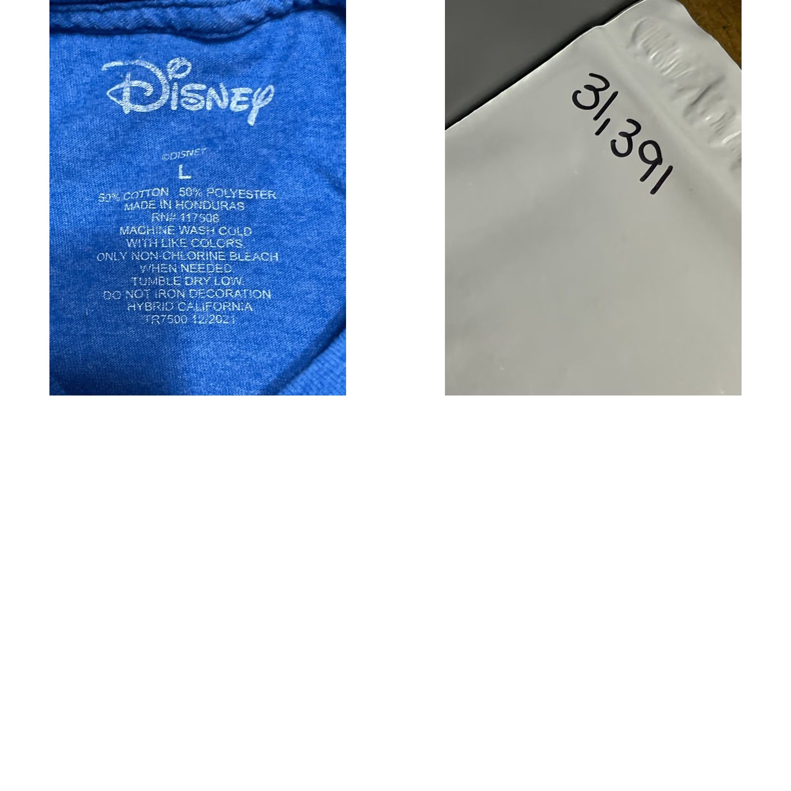 Disney Disney Shirt Mens Large Blue Stitch "I tried" Print T-Shirt Humorous Disney Crew Neck Short Sleeve Regular Vintage No Size US L / EU 52-54 / 3 - 8 Thumbnail