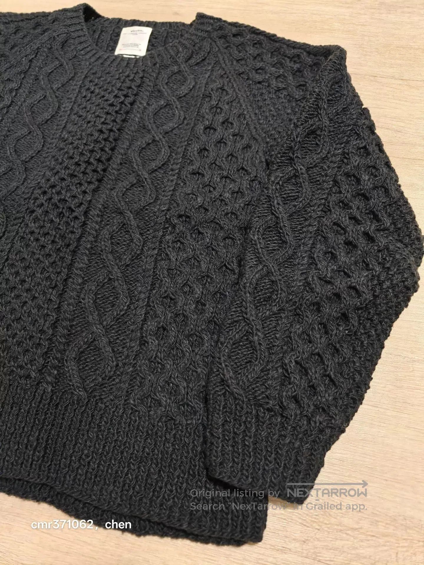 Visvim Black Cable Knit Sweater Size S. Size US S / EU 44-46 / 1 - 3 Thumbnail