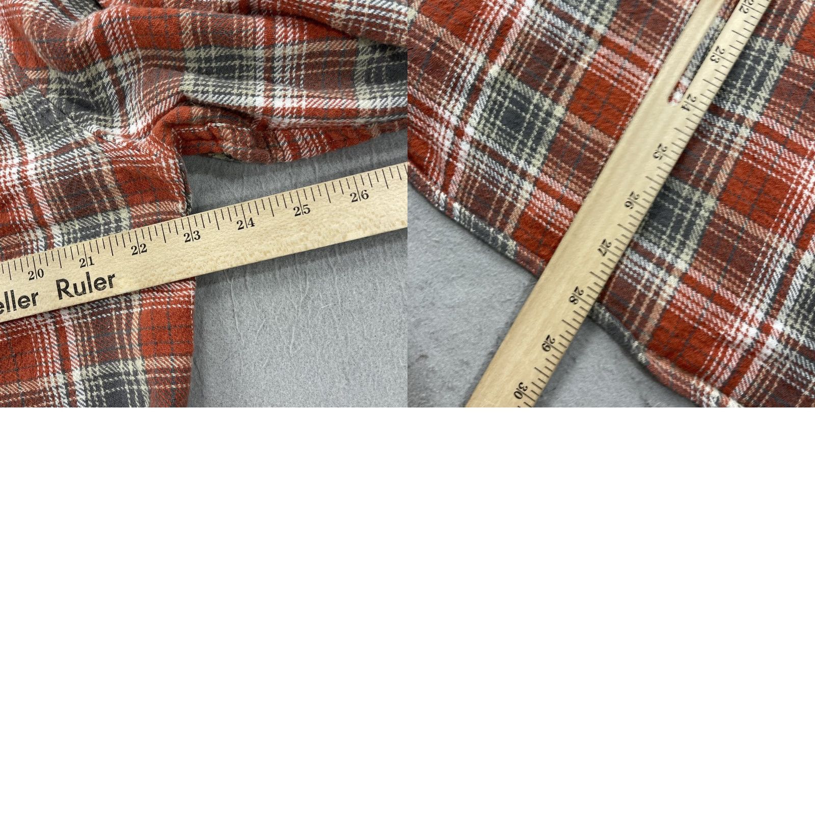 Schott Schott NYC Shirt Mens XL Orange Plaid 100% Cotton Flannel Casual Long Sleeve Size US XL / EU 56 / 4 - 8 Thumbnail
