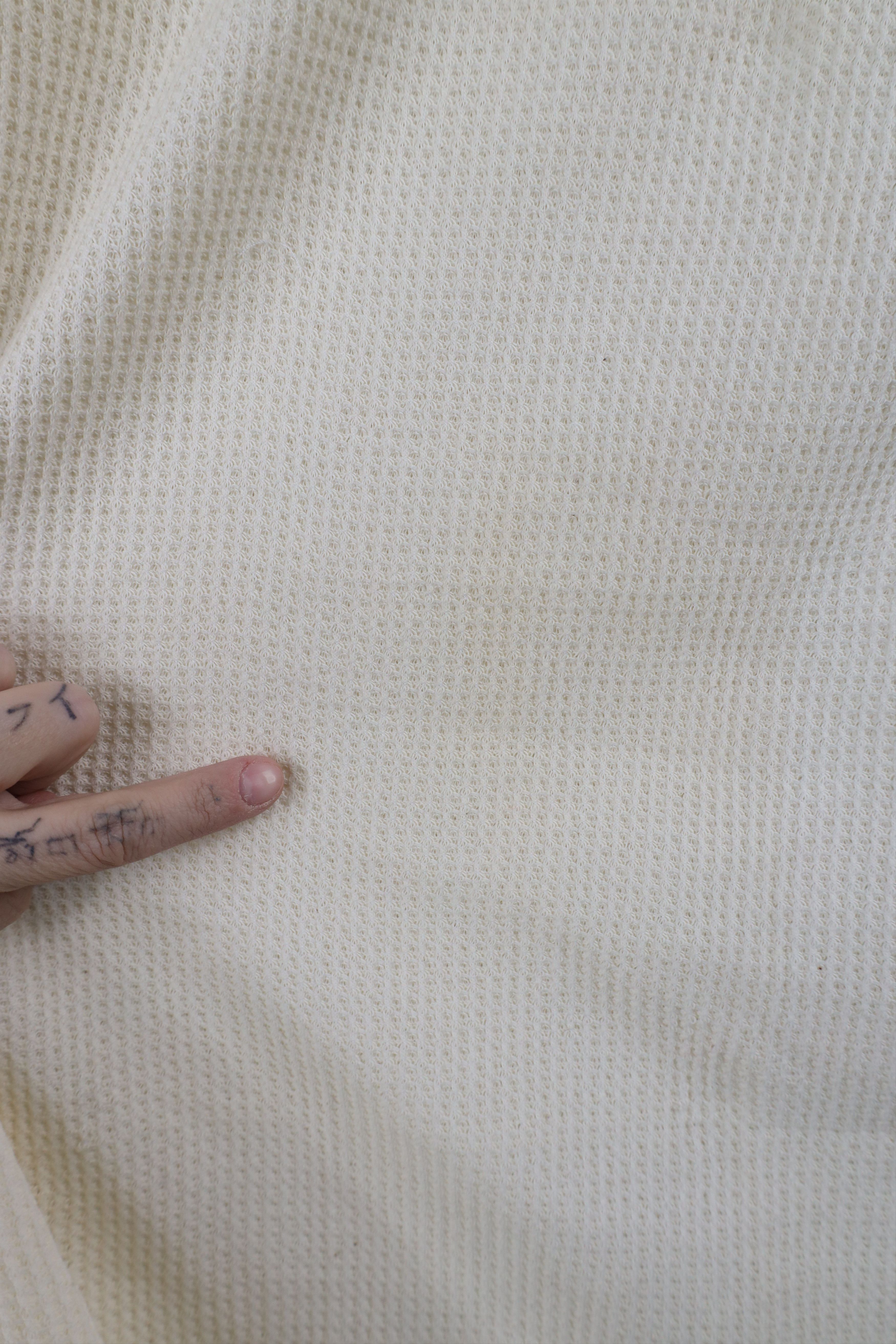 Vintage Vintage 90s Streetwear Waffle Knit Long Sleeve T-Shirt Size US XL / EU 56 / 4 - 4 Thumbnail