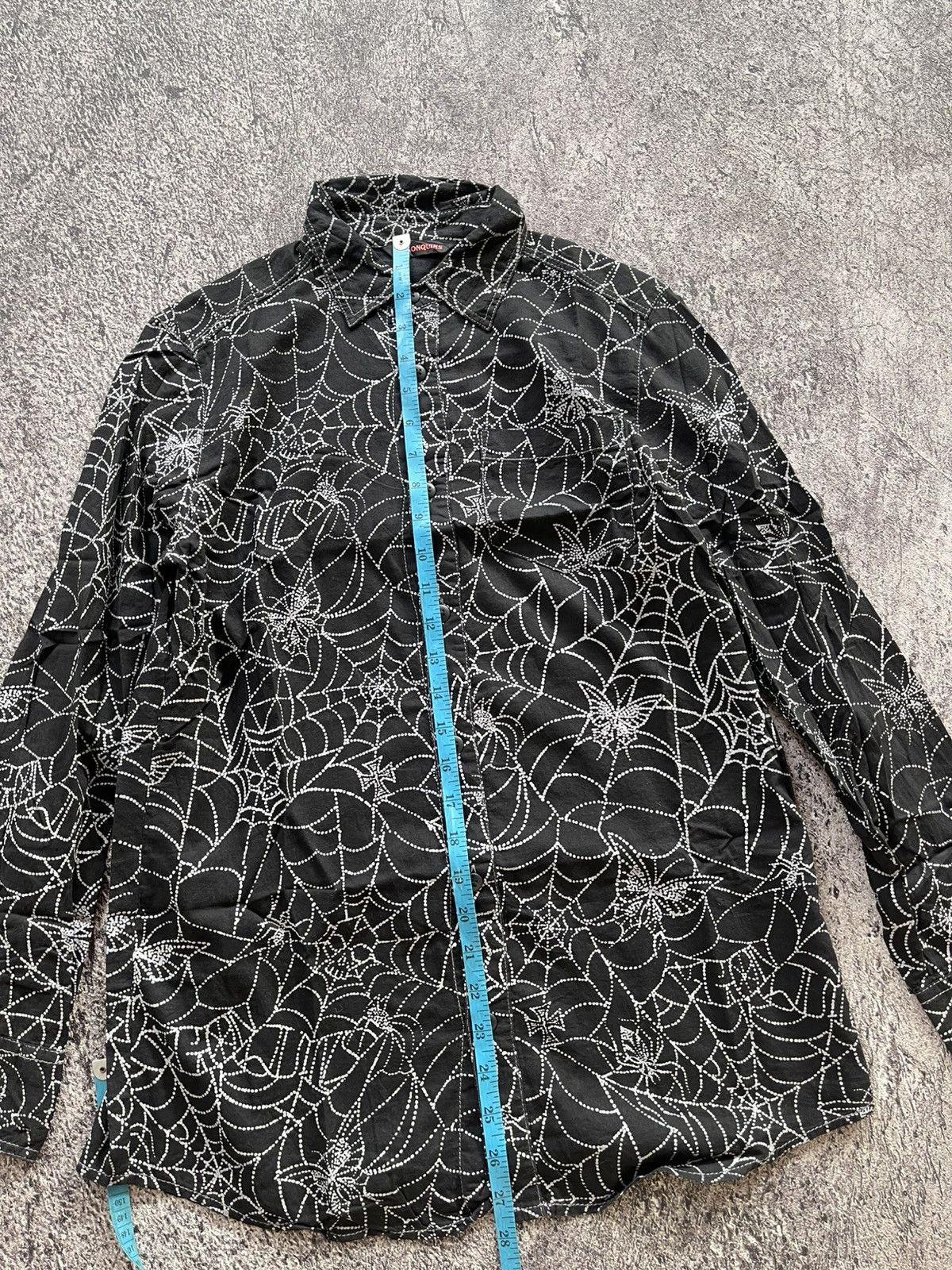Japanese Brand Y2K Algonquins skull spider webs shirt Size US M / EU 48-50 / 2 - 9 Thumbnail