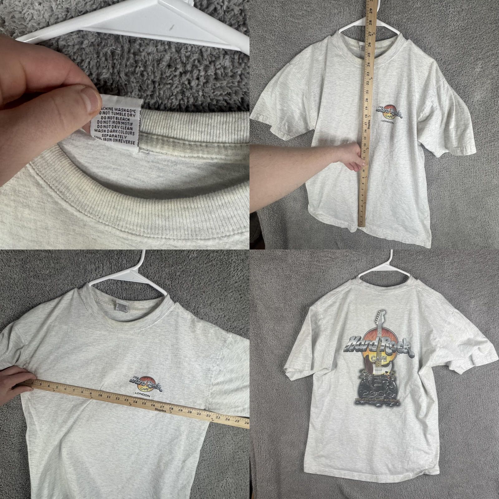 Hard Rock Cafe VINTAGE Hard Rock Cafe Shirt Mens XL Gray 2000 London Guitar Back Graphic Tee Size US XL / EU 56 / 4 - 8 Thumbnail