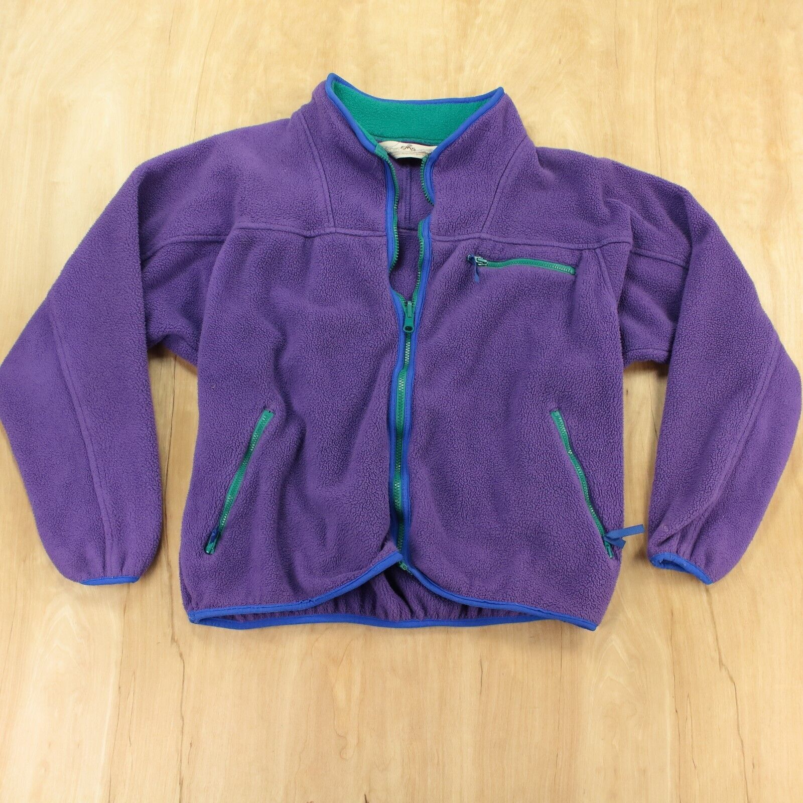 Altea vtg 80s 90s EMS usa made fleece jacket LARGE color block