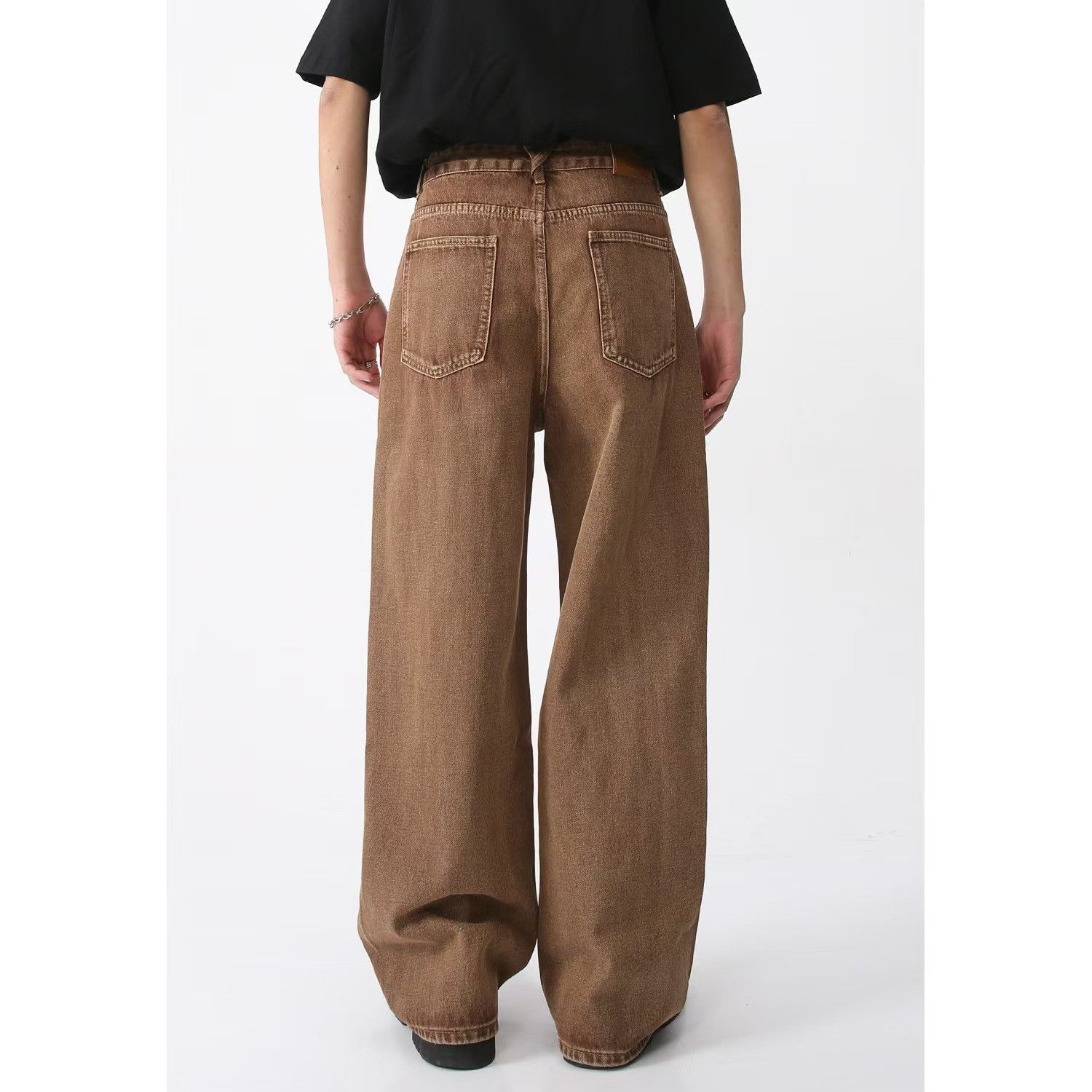 Japanese Brand × Jean Simple Casual Micro Flare Coffee Jeans Size US 30 / EU 46 - 5 Thumbnail
