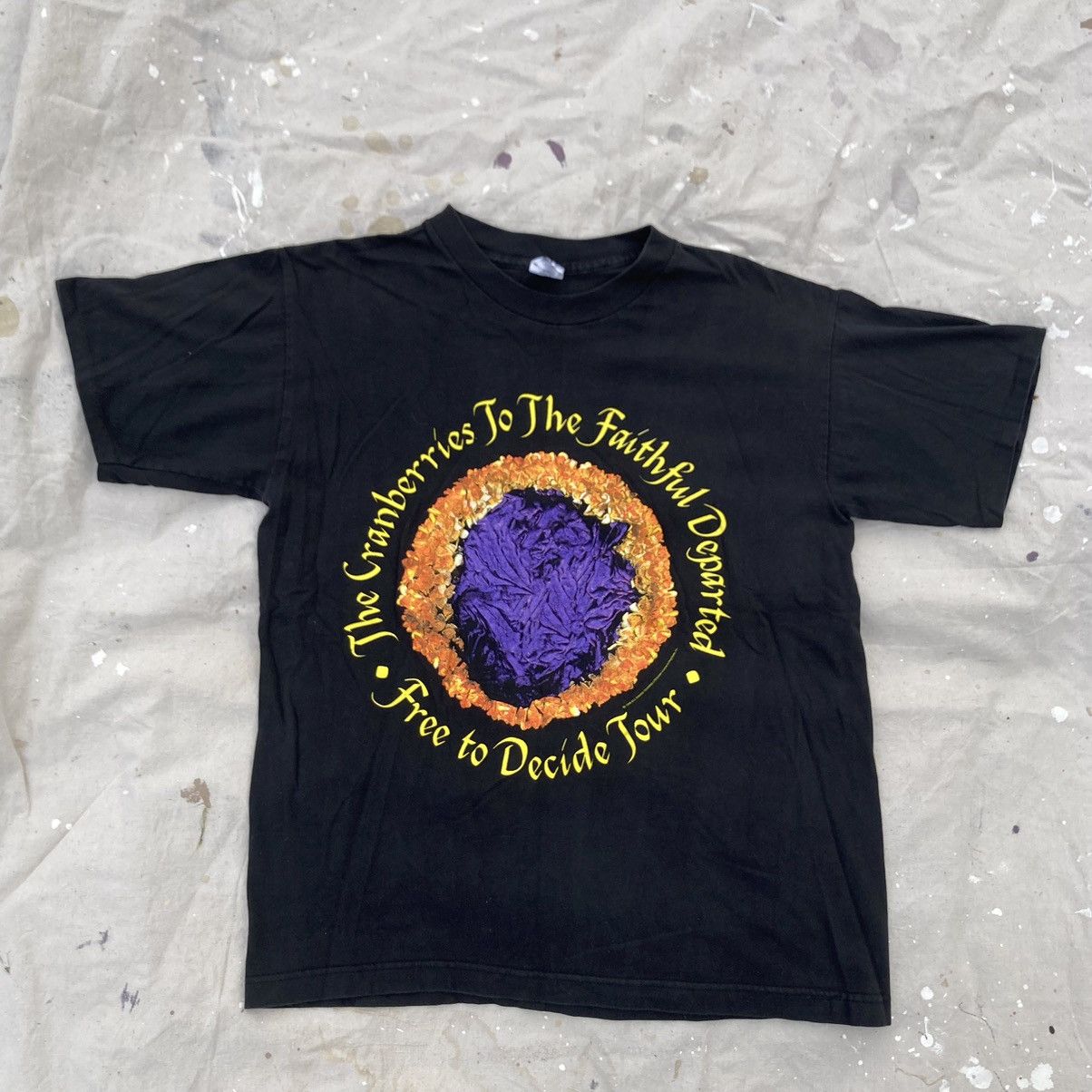 image of Band Tees x Made In USA Vintage The Cranberries 1996 Free To Decide Tour Shirt in Black (Size Large