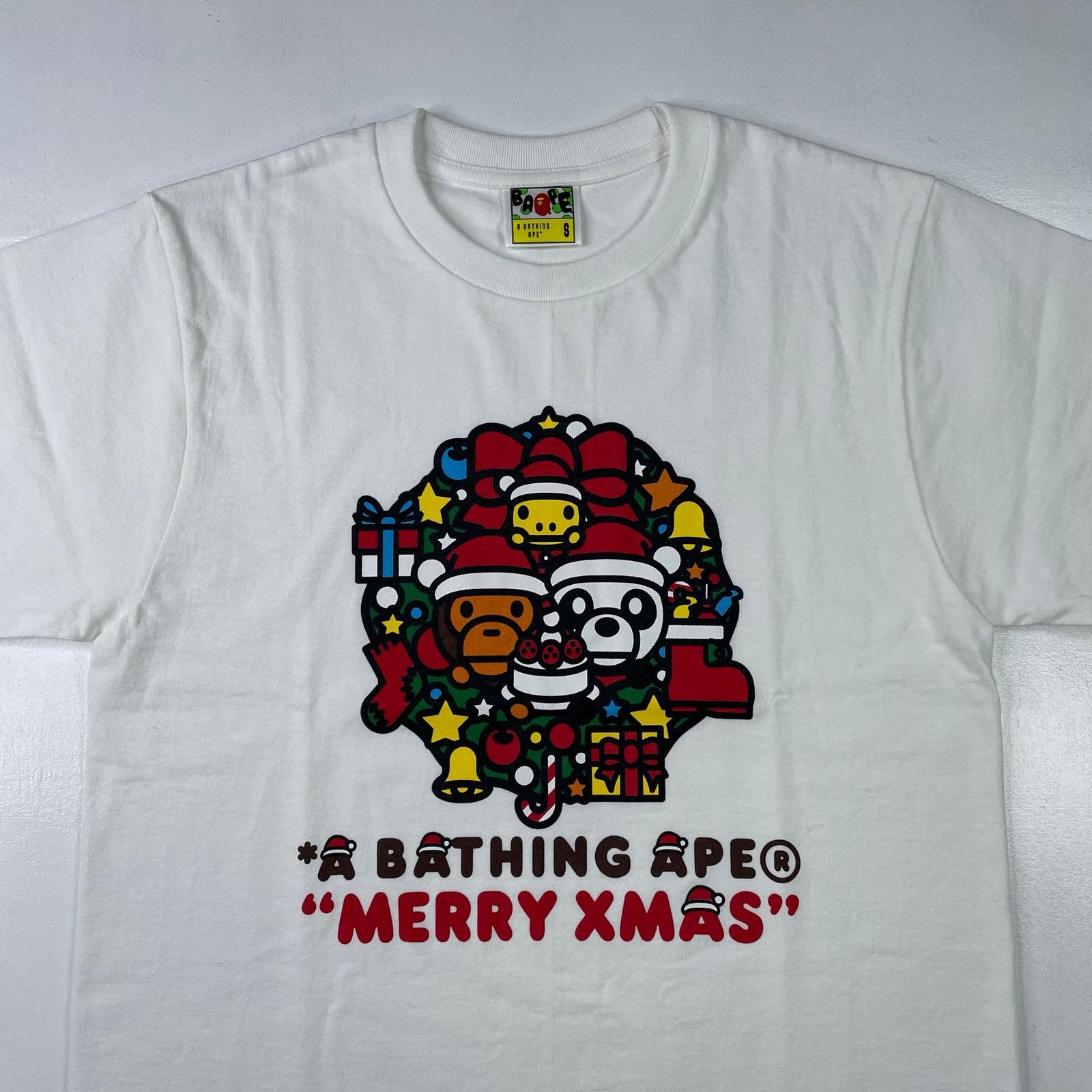 Bape 2014 Bape Baby Milo Christmas Tee with Present Box Size US S / EU 44-46 / 1 - 3 Thumbnail