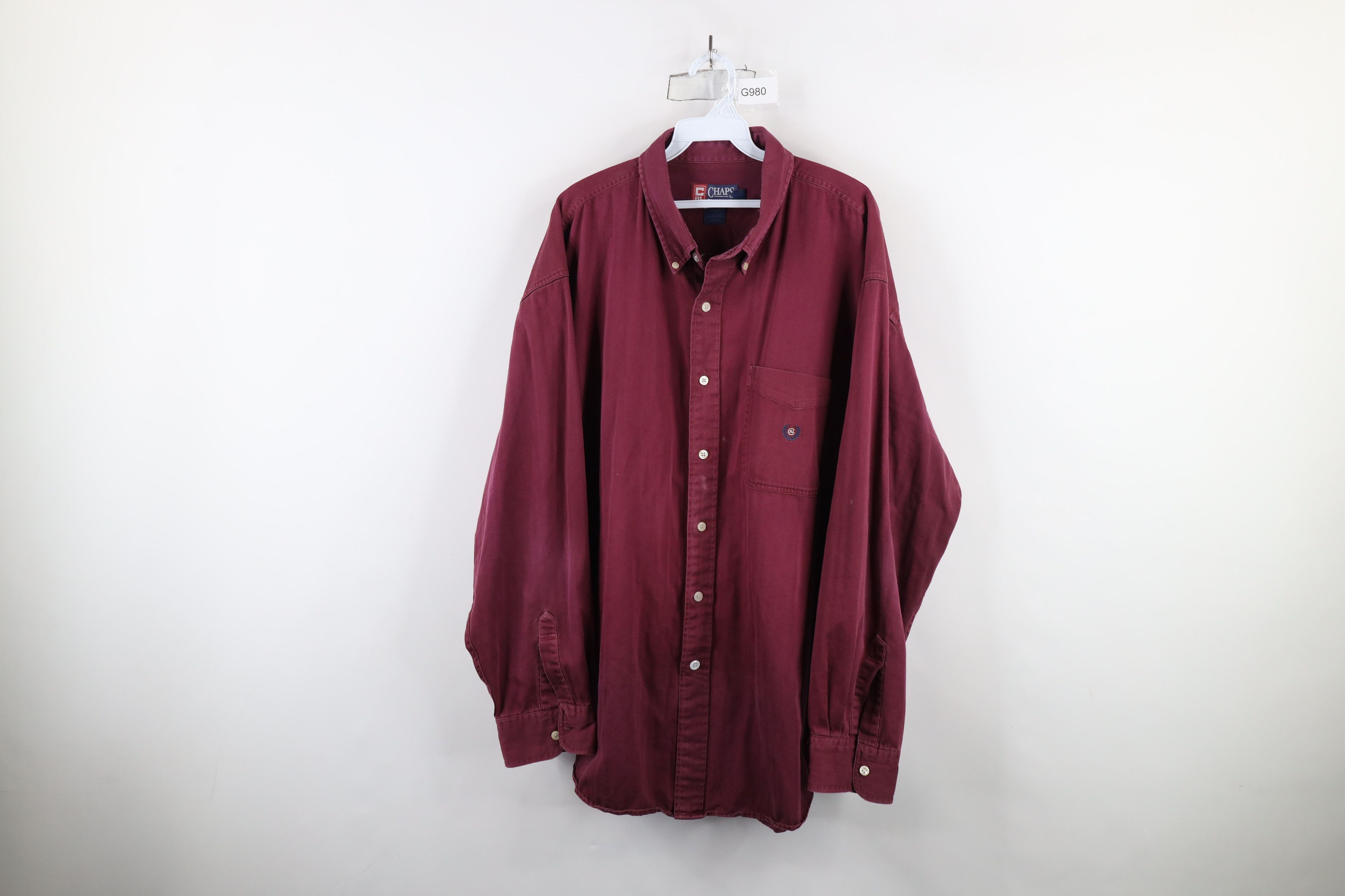 Ralph Lauren × Vintage Vtg 90s Chaps Ralph Lauren Herringbone Button Down Shirt Size US XXL / EU 58 / 5 - 1 Thumbnail