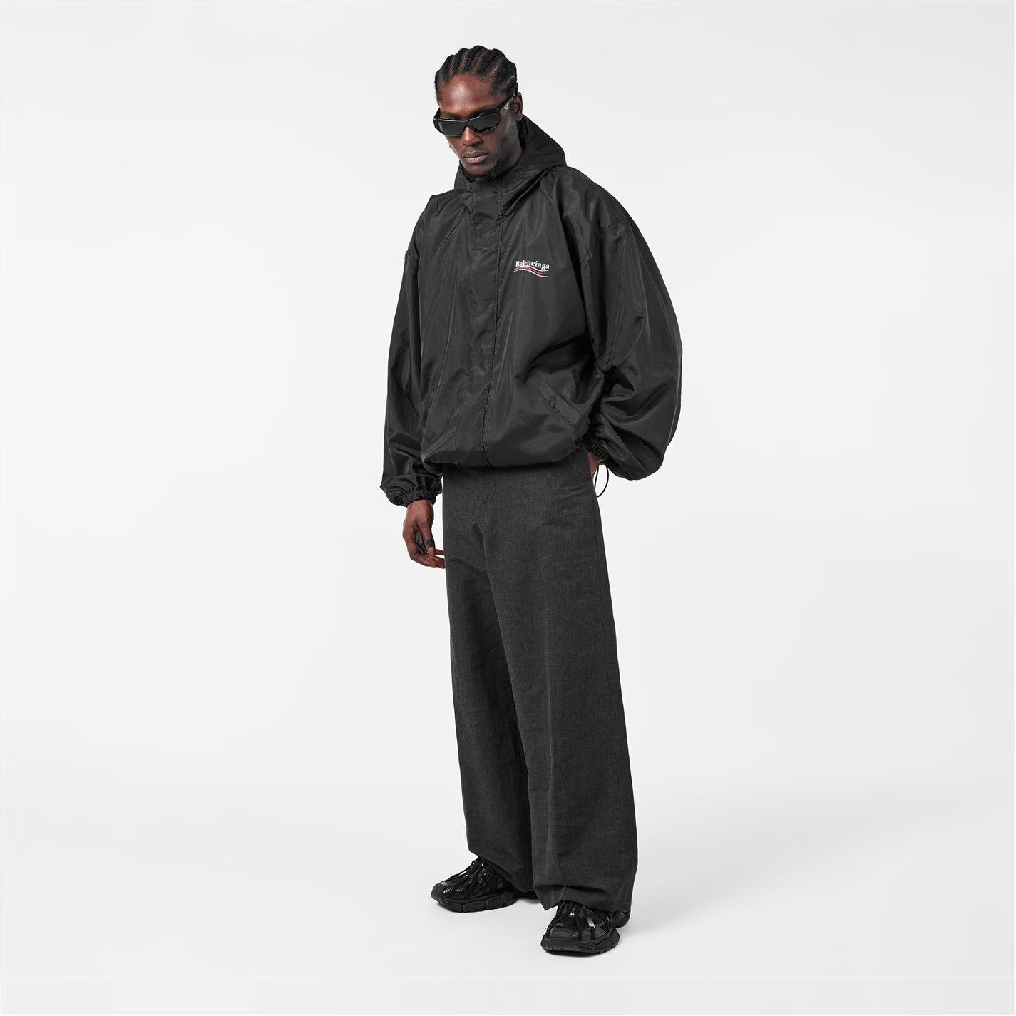 Balenciaga o1g2r1mq0226 Weather Protection Rain Anorak Jacket In Black Size US XS / EU 42 / 0 - 6 Thumbnail
