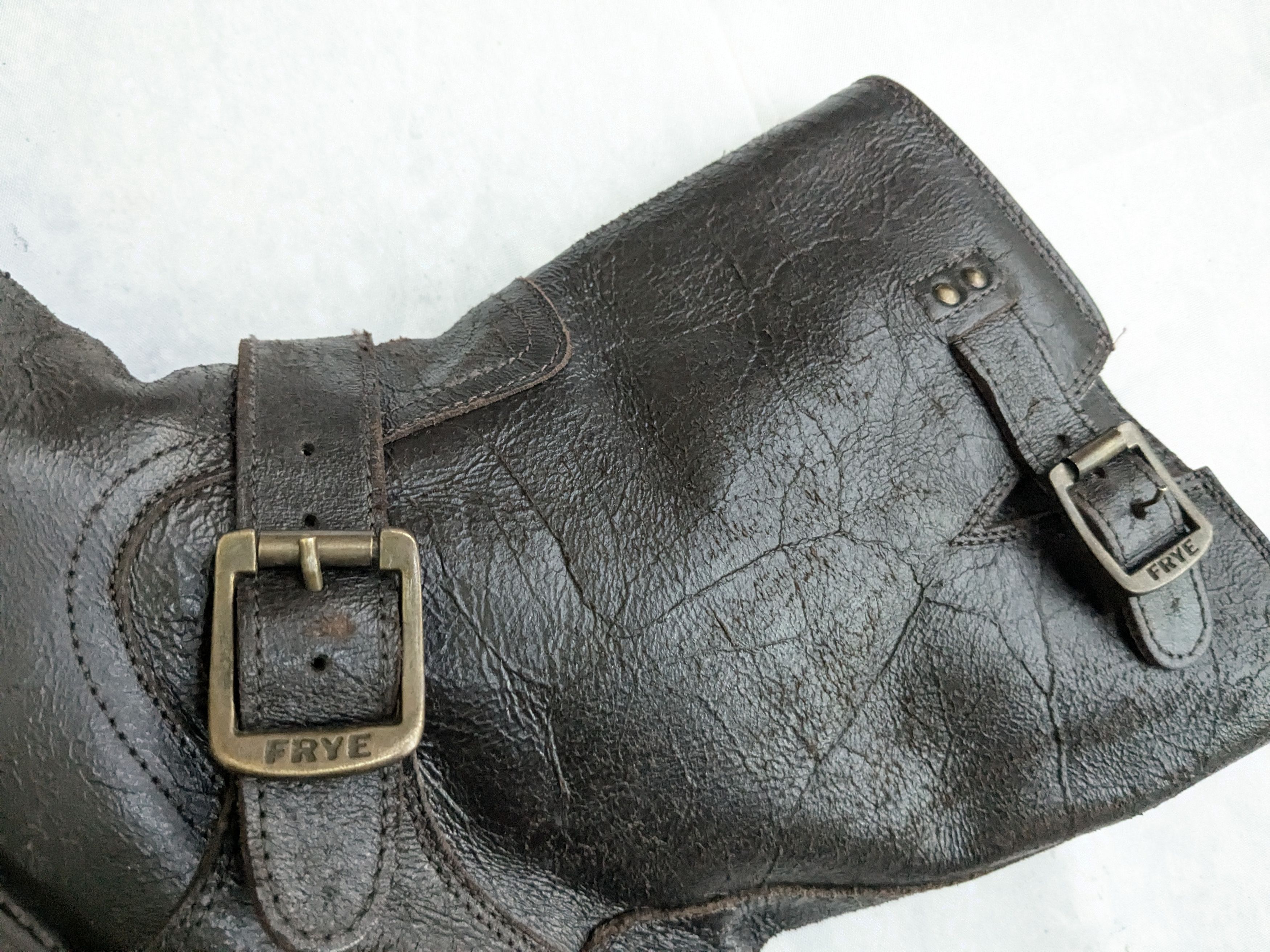 Frye Frye Engineer Boots Brown Leather 11.5 D Leather Buckle Size US 11.5 / EU 44-45 - 10 Thumbnail