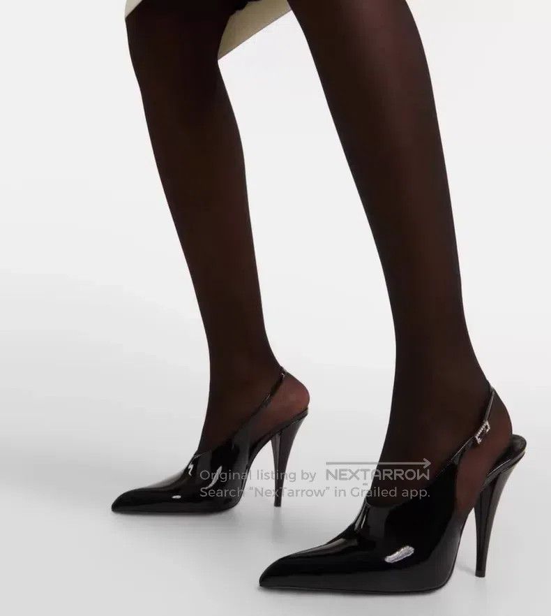 Saint Laurent Paris Saint Laurent Paris Crystal Rhinestone Patent Leather Poin Size US 6.5 / IT 36.5 - 3 Thumbnail