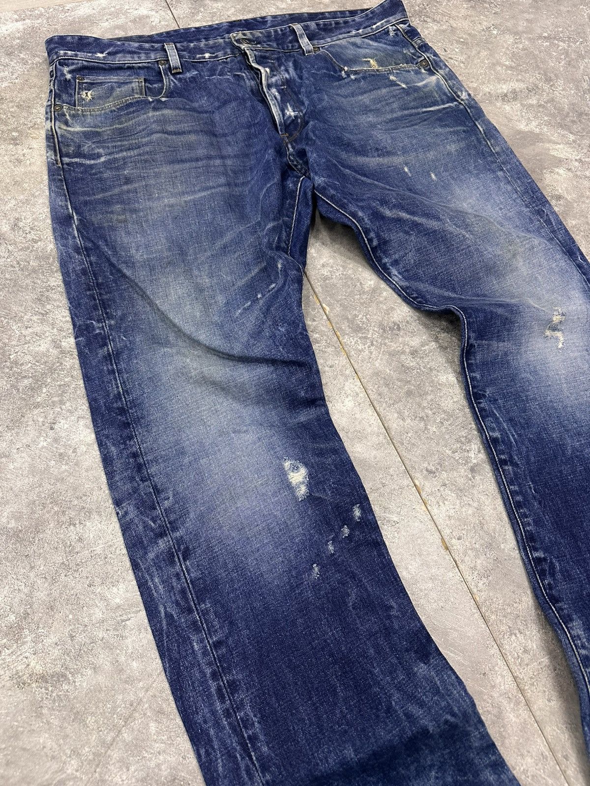 If Six Was Nine G-Star Raw 3301 Distressed Y2K If Six Was Nine Style Jeans Size US 38 / EU 54 - 4 Thumbnail