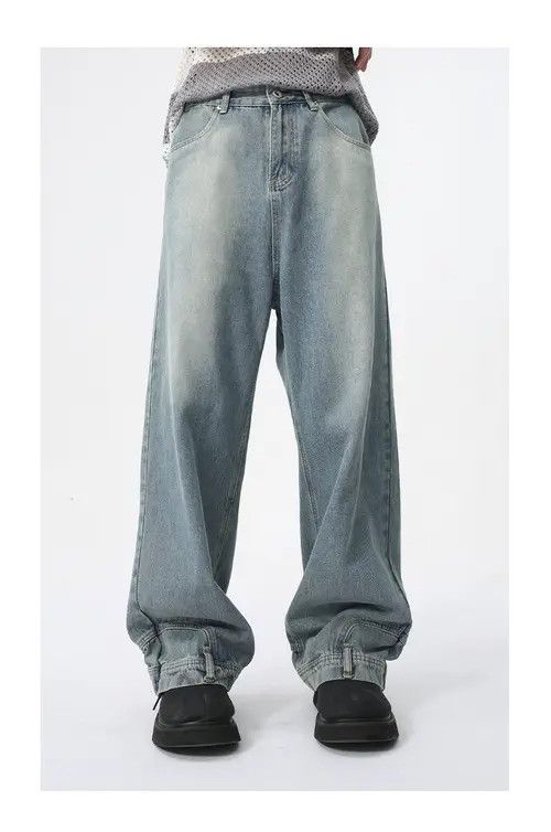 Other Light blue washed trendy straight loose jeans Size US 32 / EU 48 - 3 Thumbnail